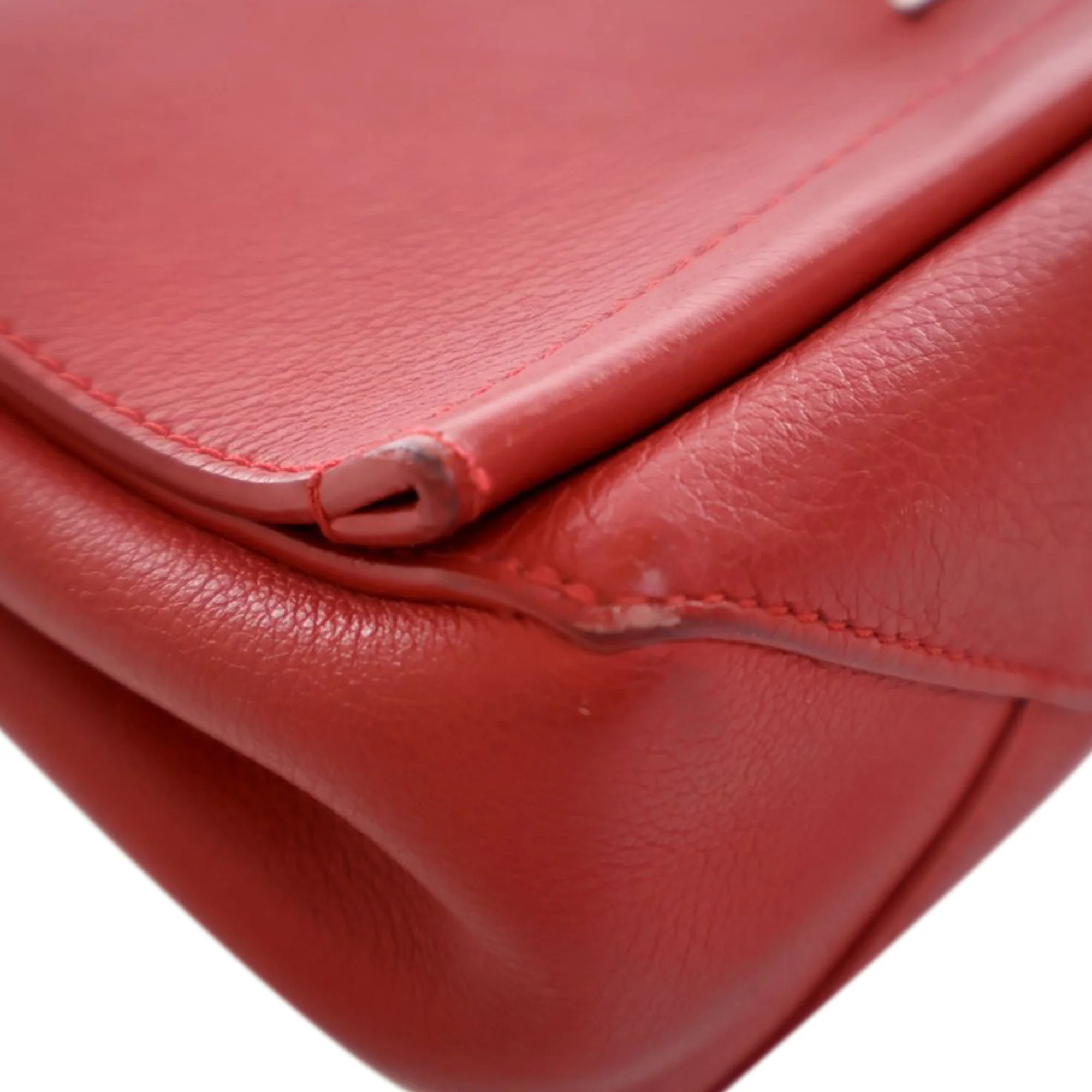 Louis Vuitton | Pre-Owned Leather Lockme II BB | Red - Image 11
