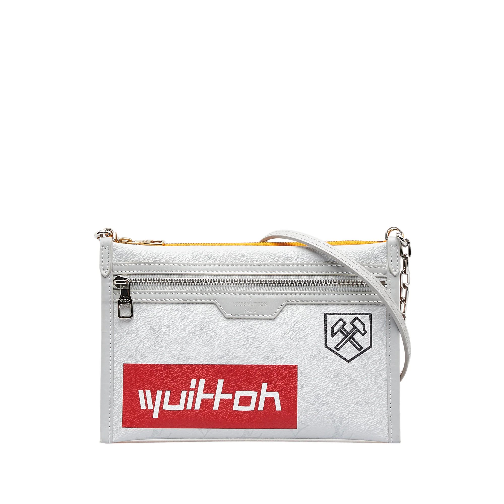 Louis Vuitton | Pre-Owned Monogram Antartica Double Flat Messenger - II | Gray/Light Gray