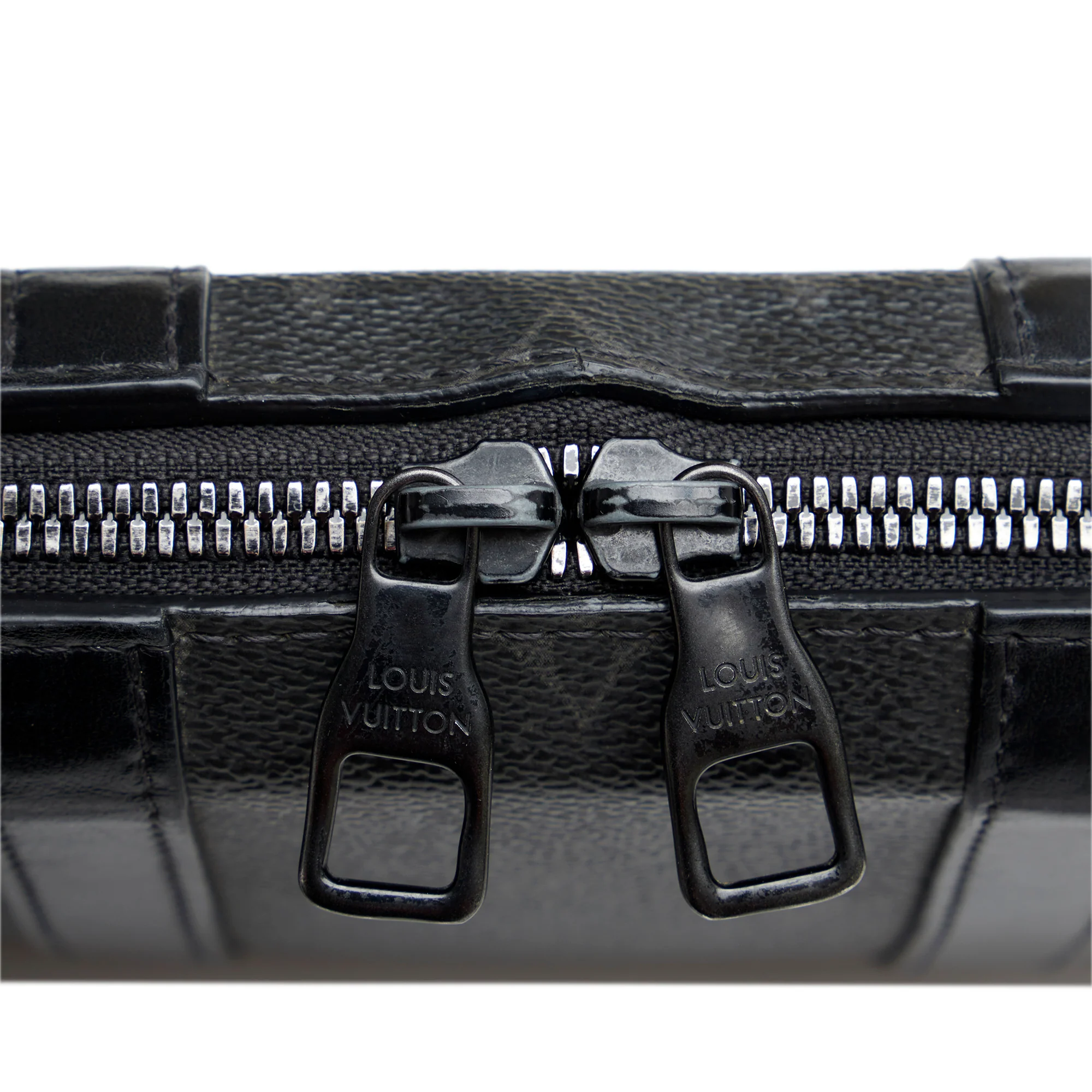 Louis Vuitton | Pre-Owned Monogram Eclipse Soft Trunk Wallet Crossbody | Black - Image 9