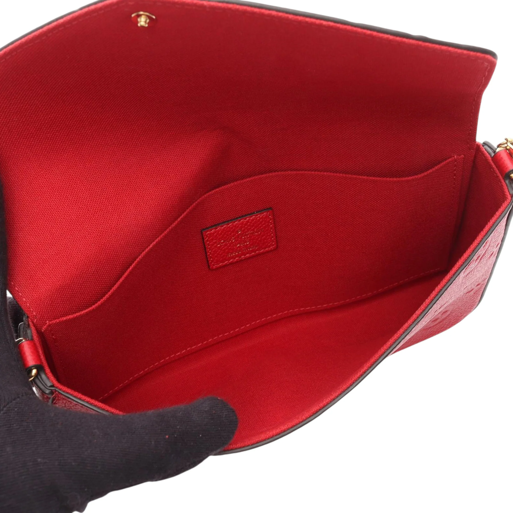 Louis Vuitton | Pre-Owned Monogram Empreinte Pochette Felicie | Red - Image 3