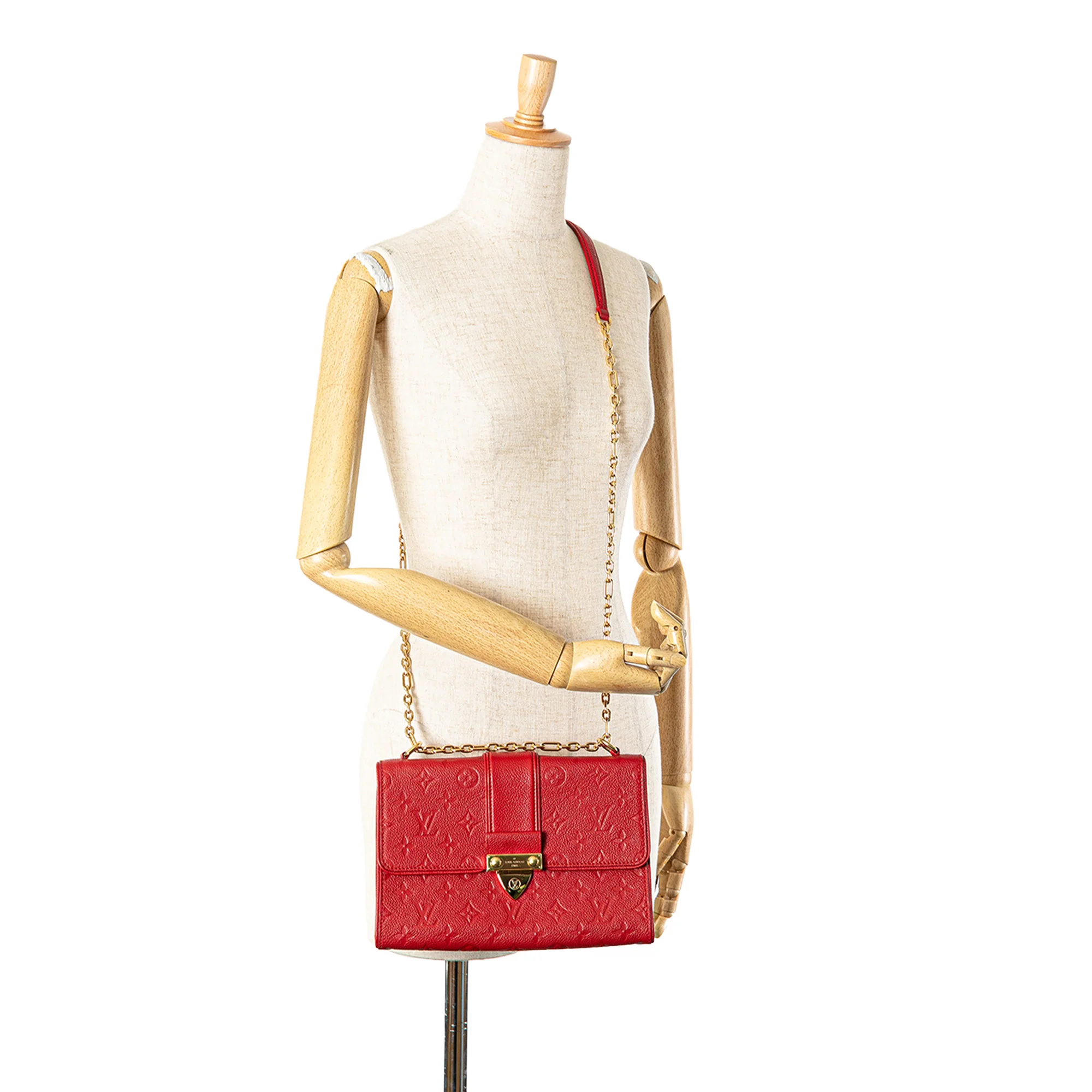 Louis Vuitton | Pre-Owned Monogram Empreinte Saint Sulpice BB | Red - Image 7