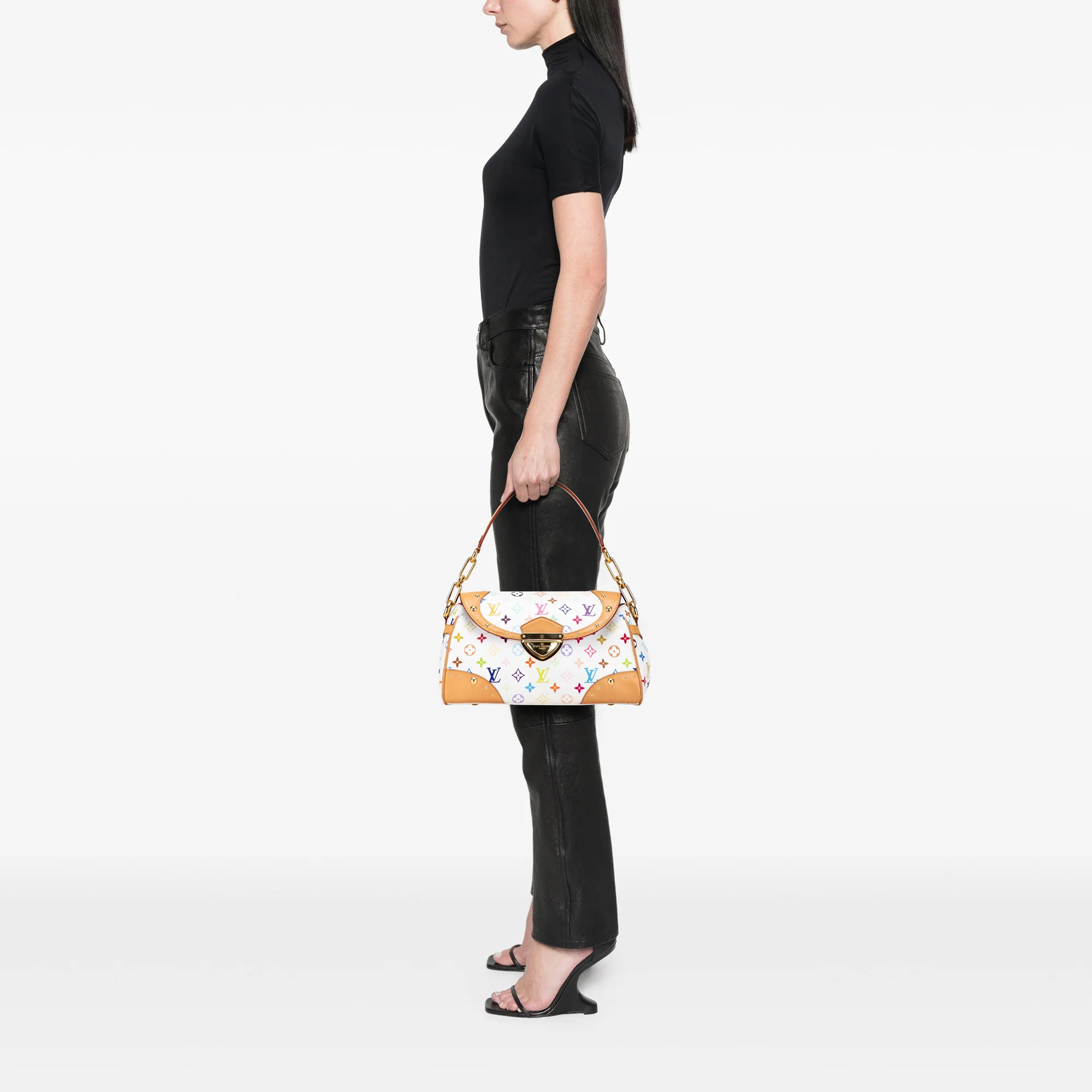 Louis Vuitton | Pre-Owned Monogram Multicolore Beverly MM | White - Image 3