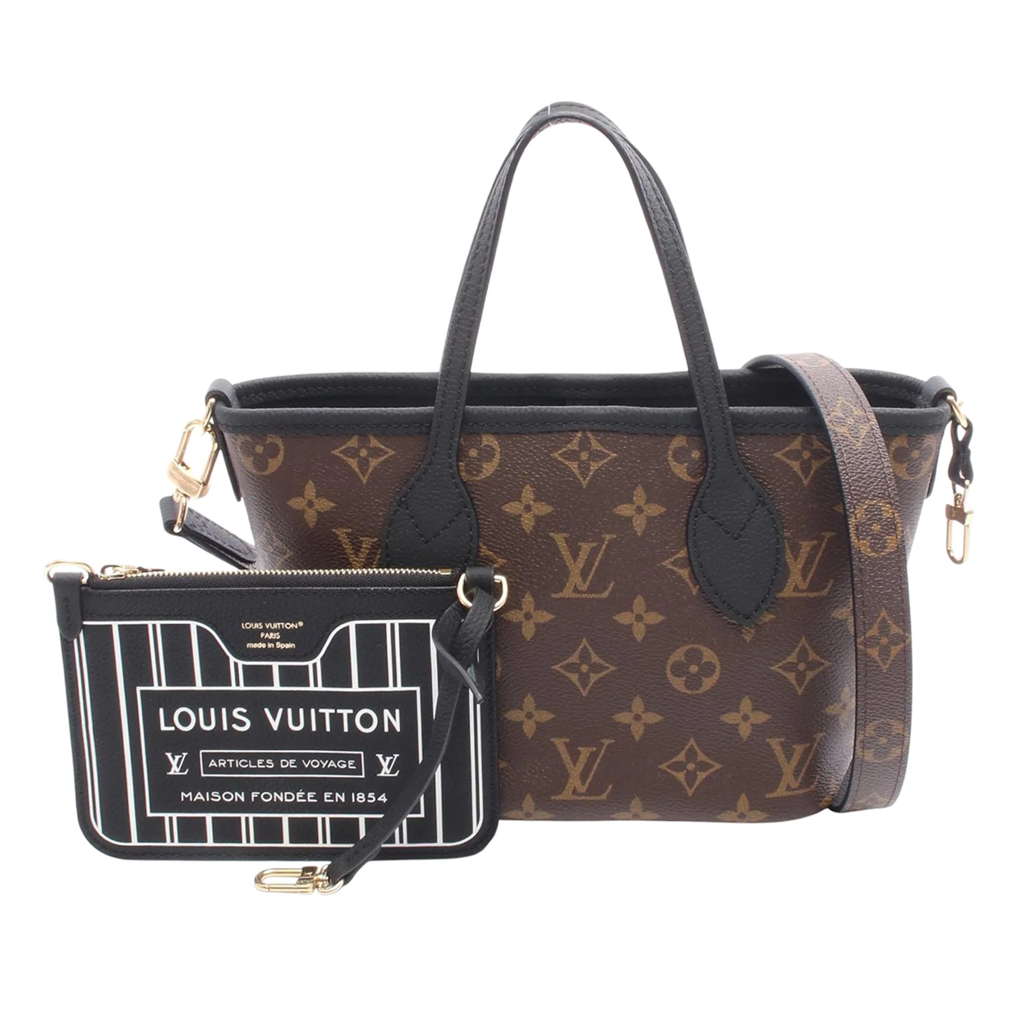 Louis Vuitton | Pre-Owned Monogram Neverfull Bandouliere Inside Out BB | Brown - Image 6