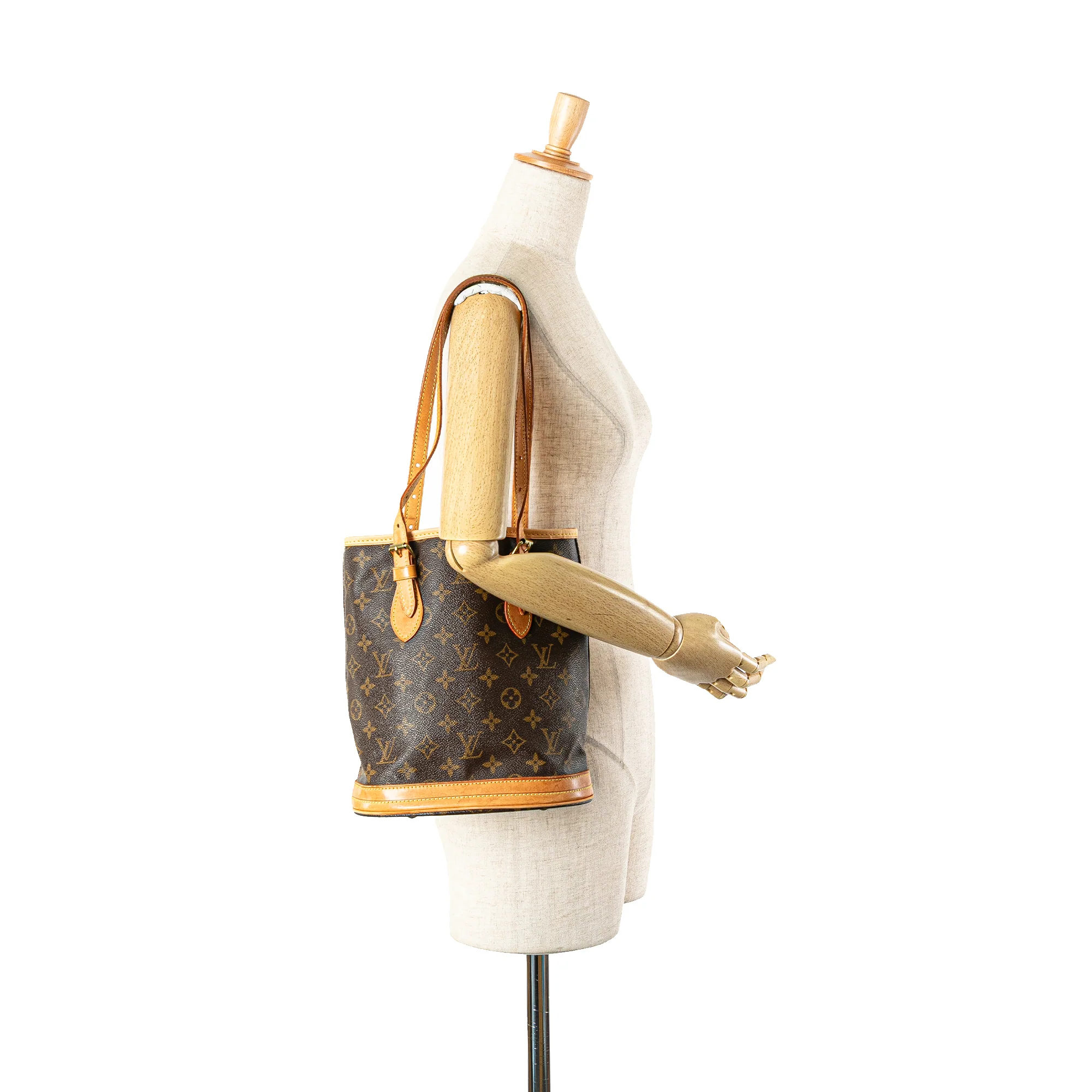 Louis Vuitton | Pre-Owned Monogram Petit Bucket | Brown - Image 5