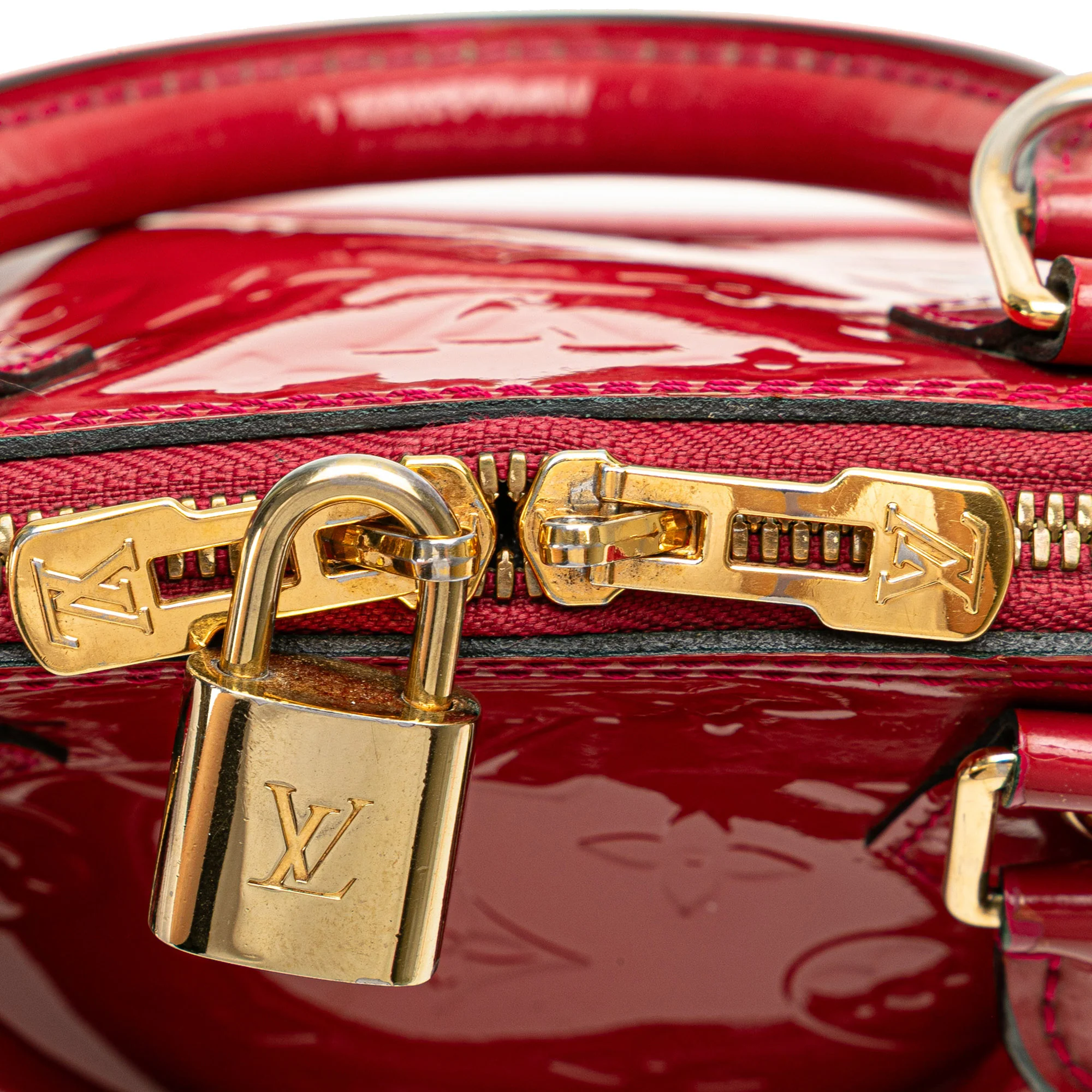 Louis Vuitton | Pre-Owned Monogram Vernis Alma BB | Red - Image 11