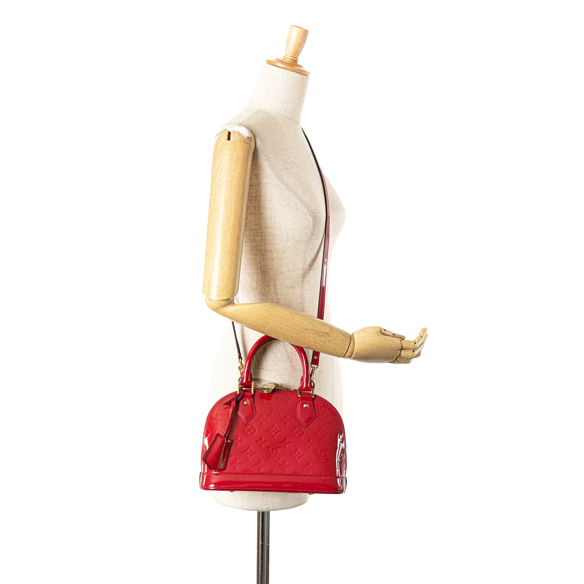 Louis Vuitton | Pre-Owned Monogram Vernis Alma BB | Red - Image 4