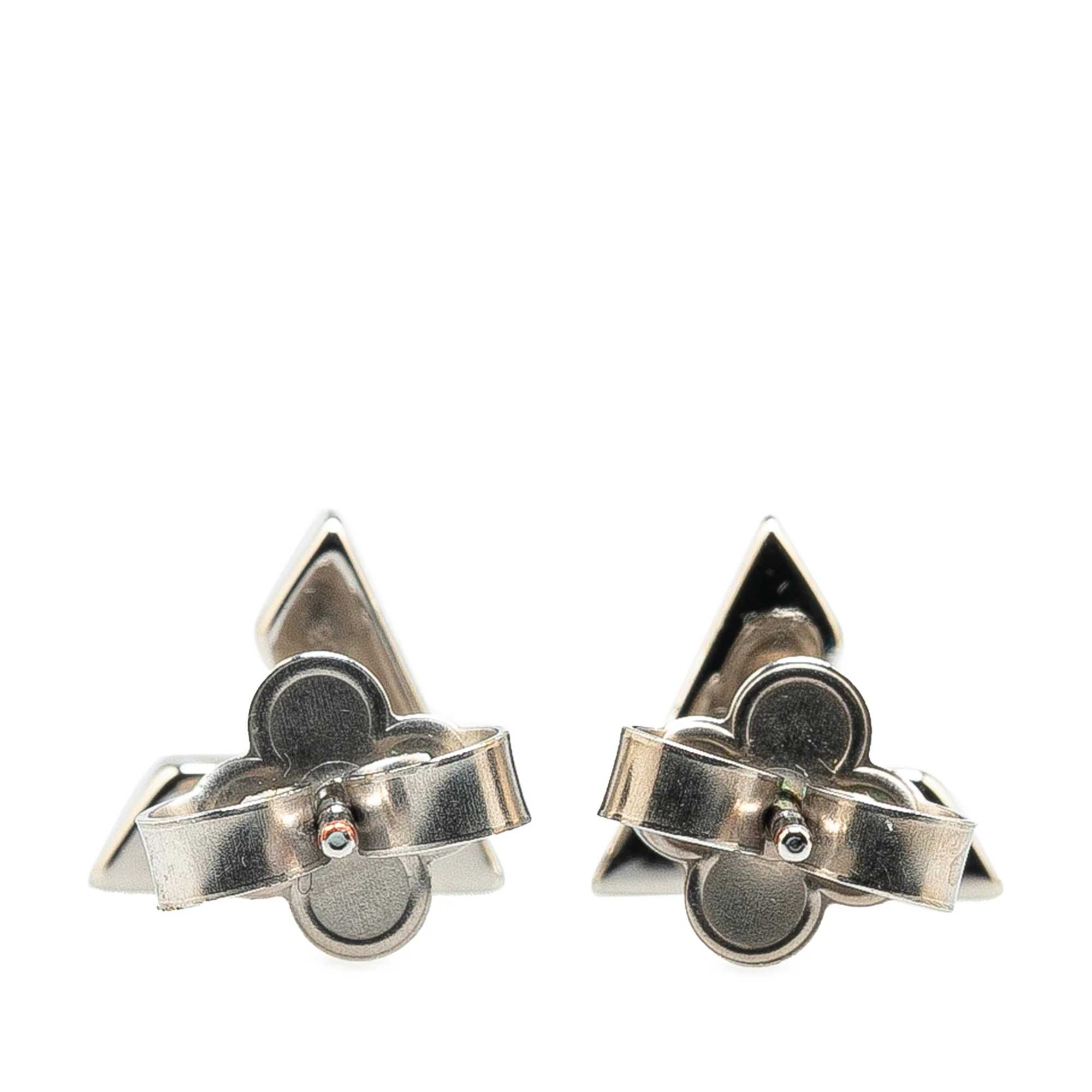 Louis Vuitton | Pre-Owned Silver Plated Essential V Stud Earrings | Silver - Image 2