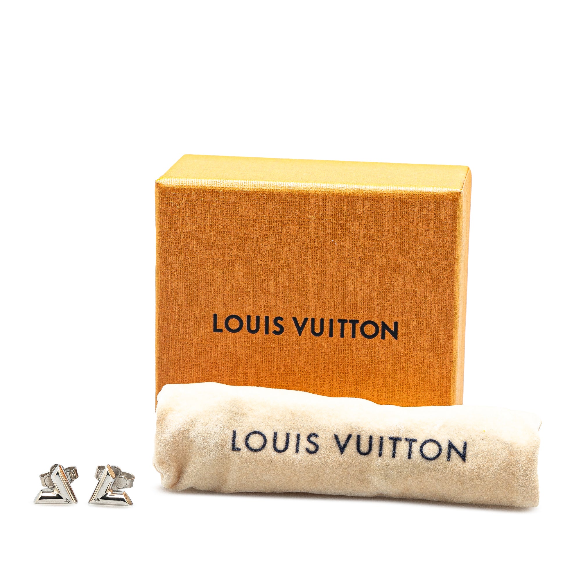 Louis Vuitton | Pre-Owned Silver Plated Essential V Stud Earrings | Silver - Image 5