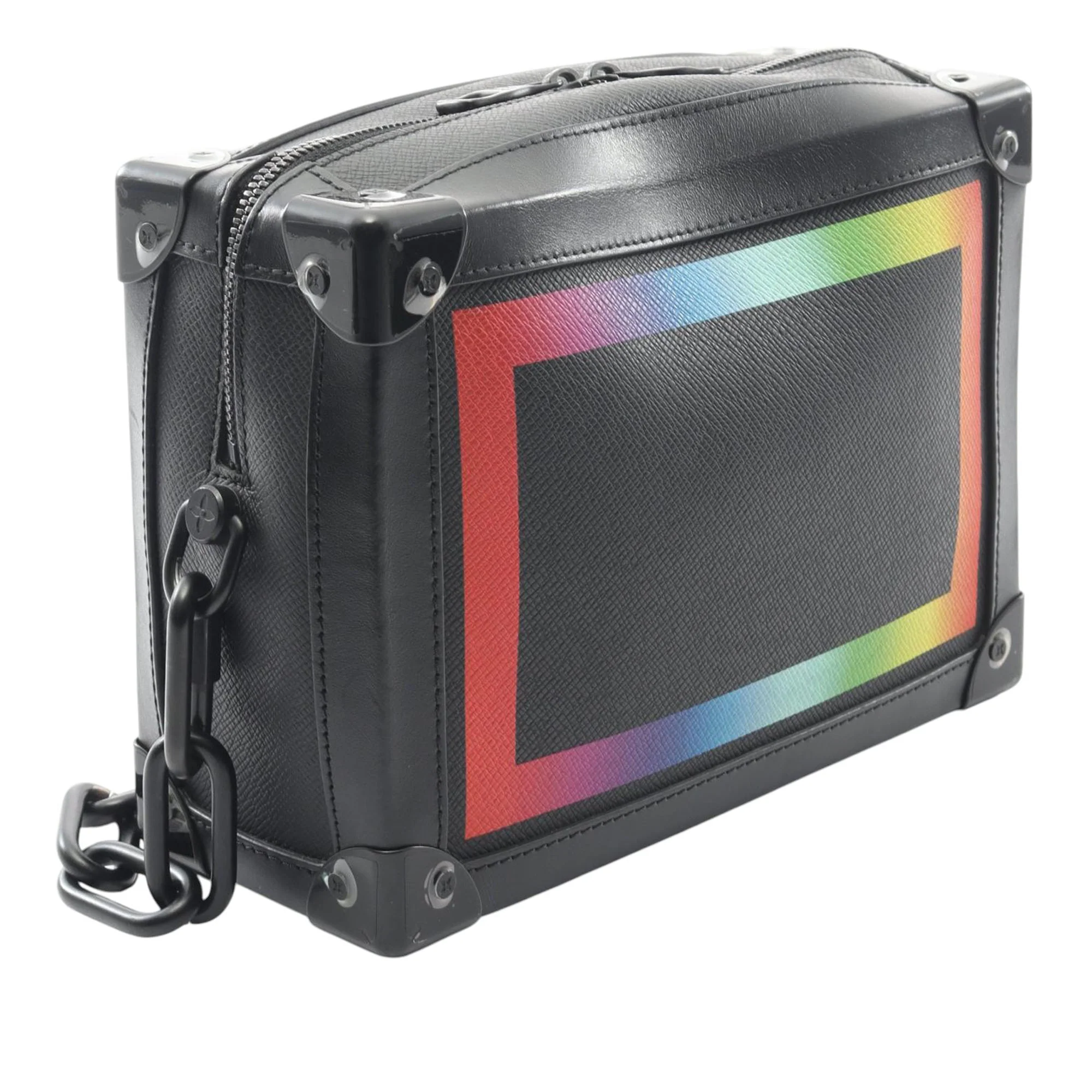 Louis Vuitton | Pre-Owned Taiga Rainbow Soft Trunk - I | Black - Image 3
