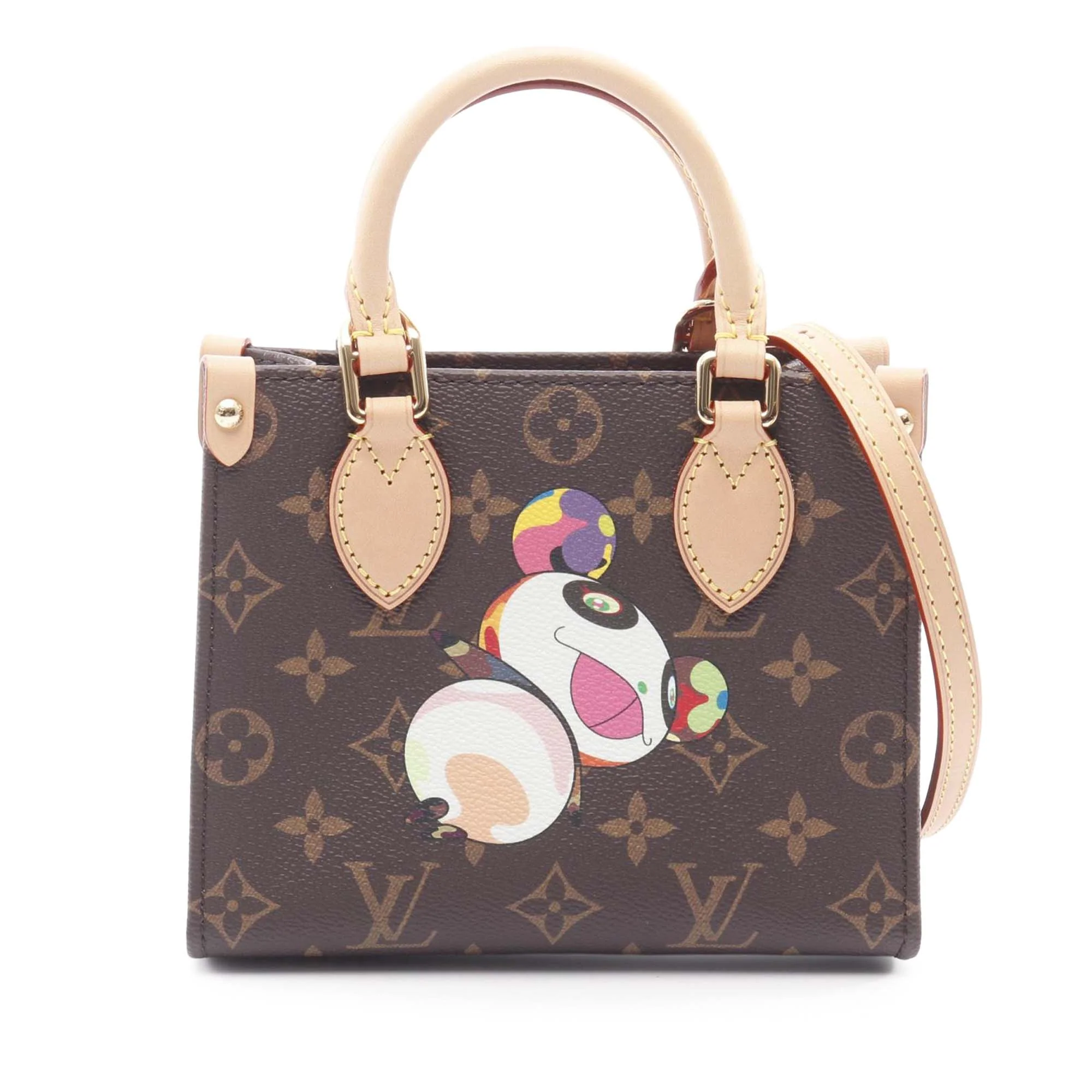 Louis Vuitton | Pre-Owned Takashi Murakami Monogram Panda OnTheGo BB | Brown - Image 2
