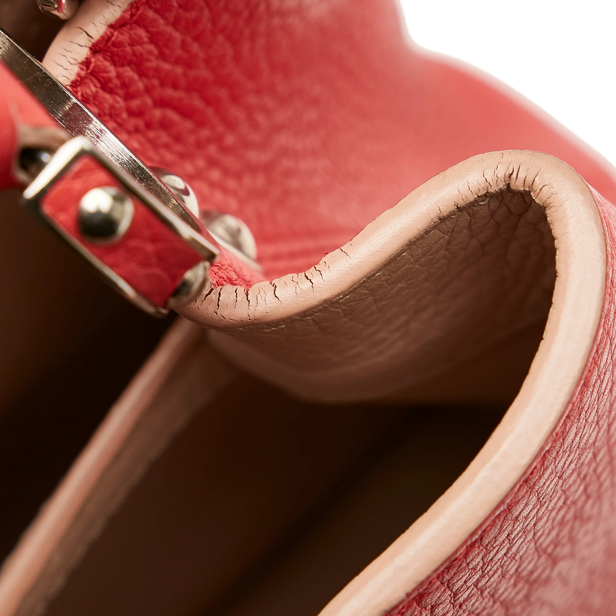Louis Vuitton | Pre-Owned Taurillon Capucines BB | Red - Image 4