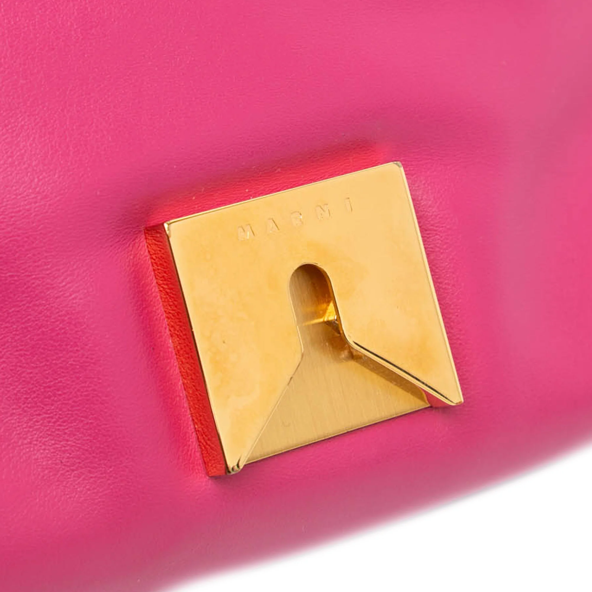 Marni | Pre-Owned Small Leather Prisma Crossbody | Pink/Hot Pink - Image 11