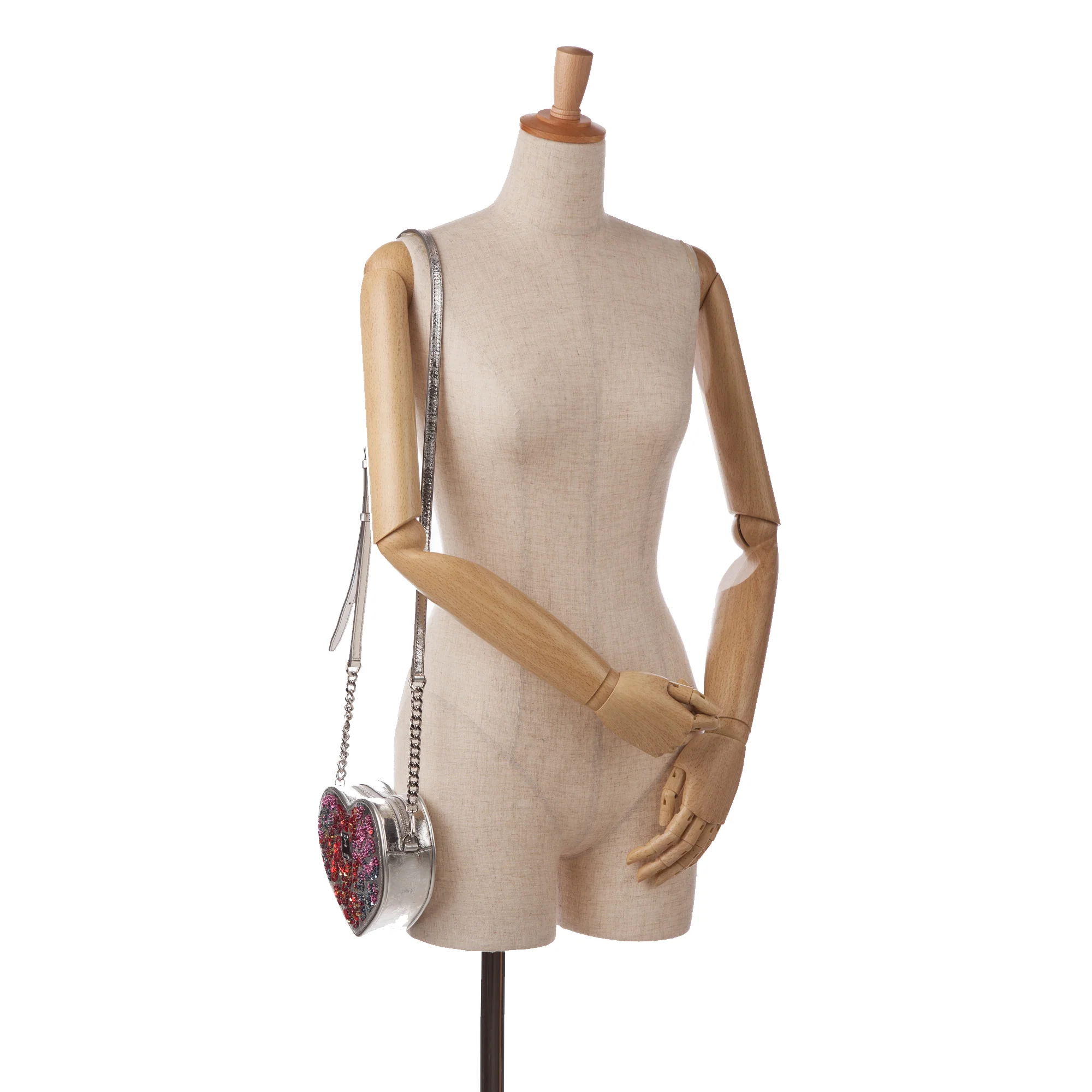 MCM | Pre-Owned Paticia Leopard Sparkle Satchel | SilverRed - Image 7