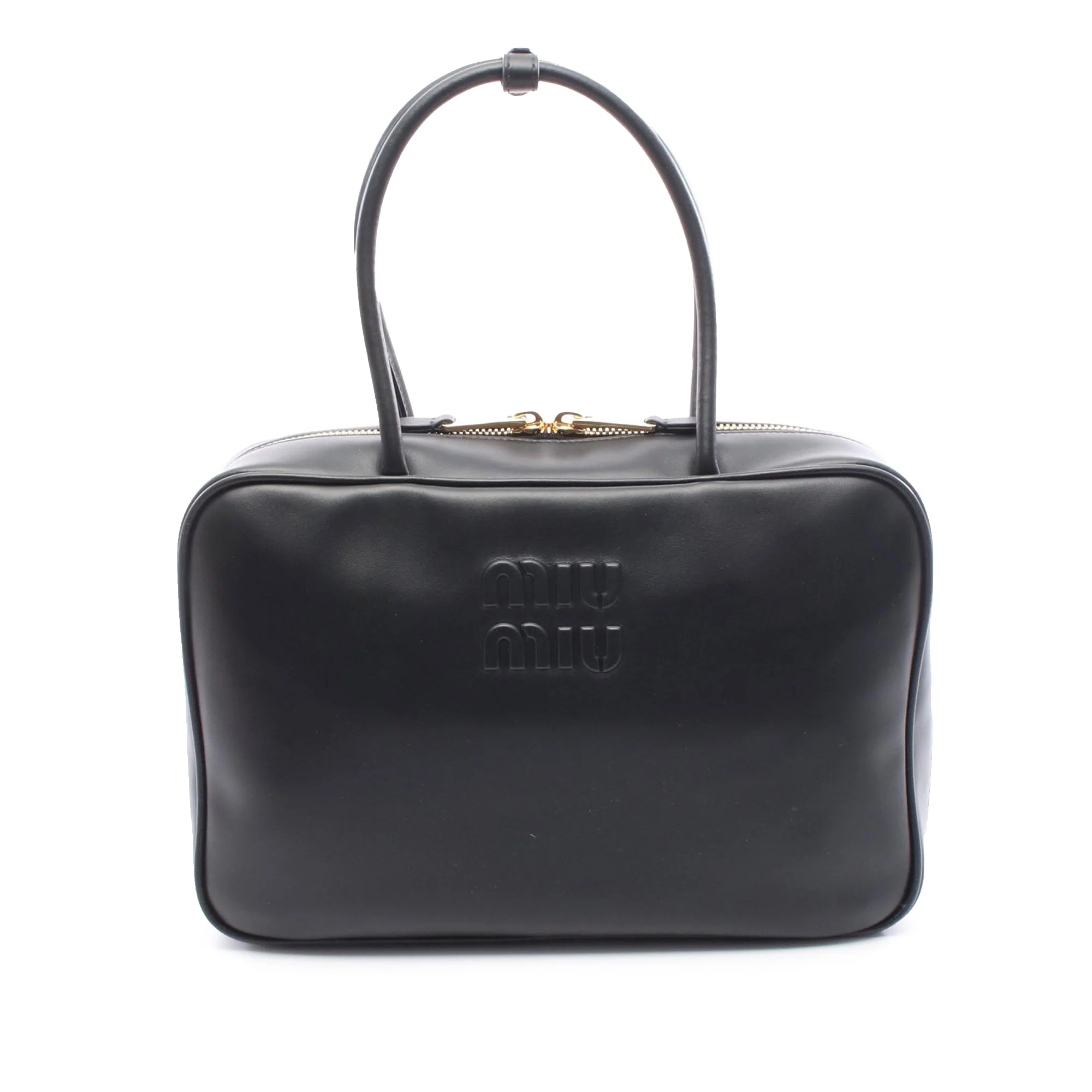 Miu Miu | Pre-Owned Calfksin Beau Top Handle | Black