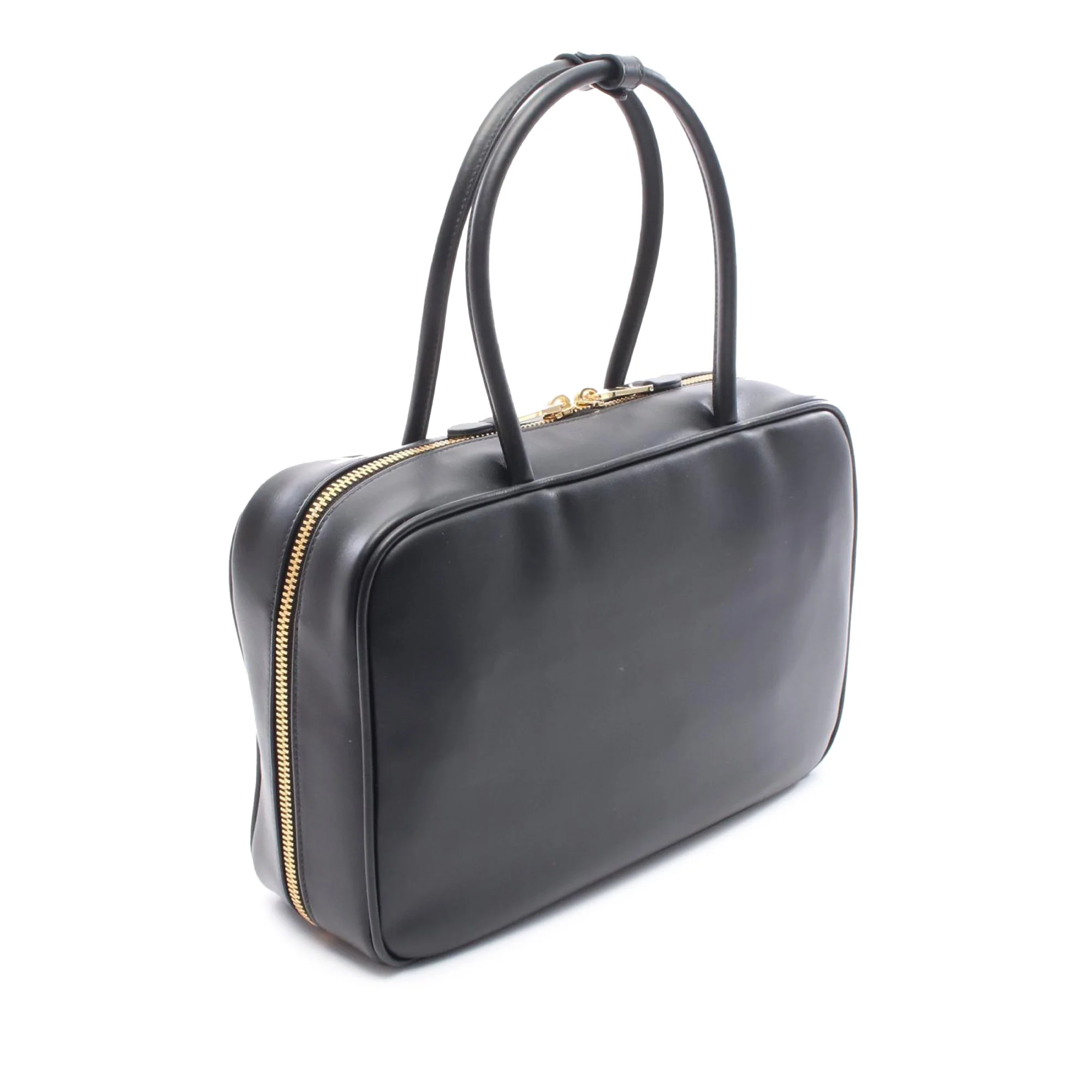 Miu Miu | Pre-Owned Calfksin Beau Top Handle | Black - Image 2