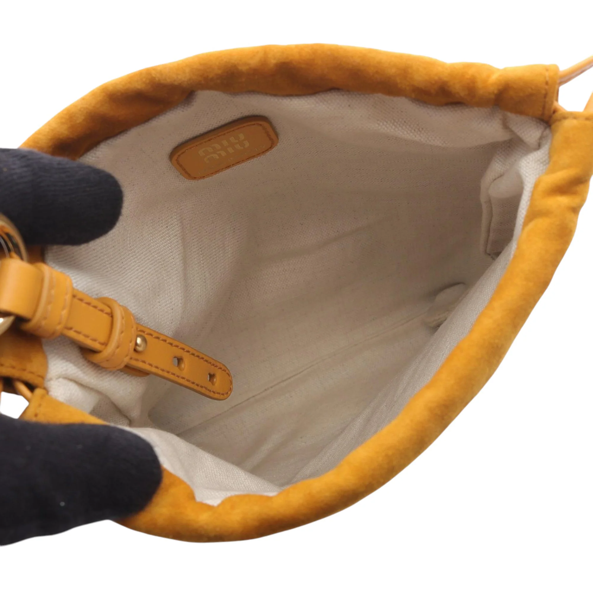 Miu Miu | Pre-Owned Suede Camoscio Pouch | Brown - Image 3