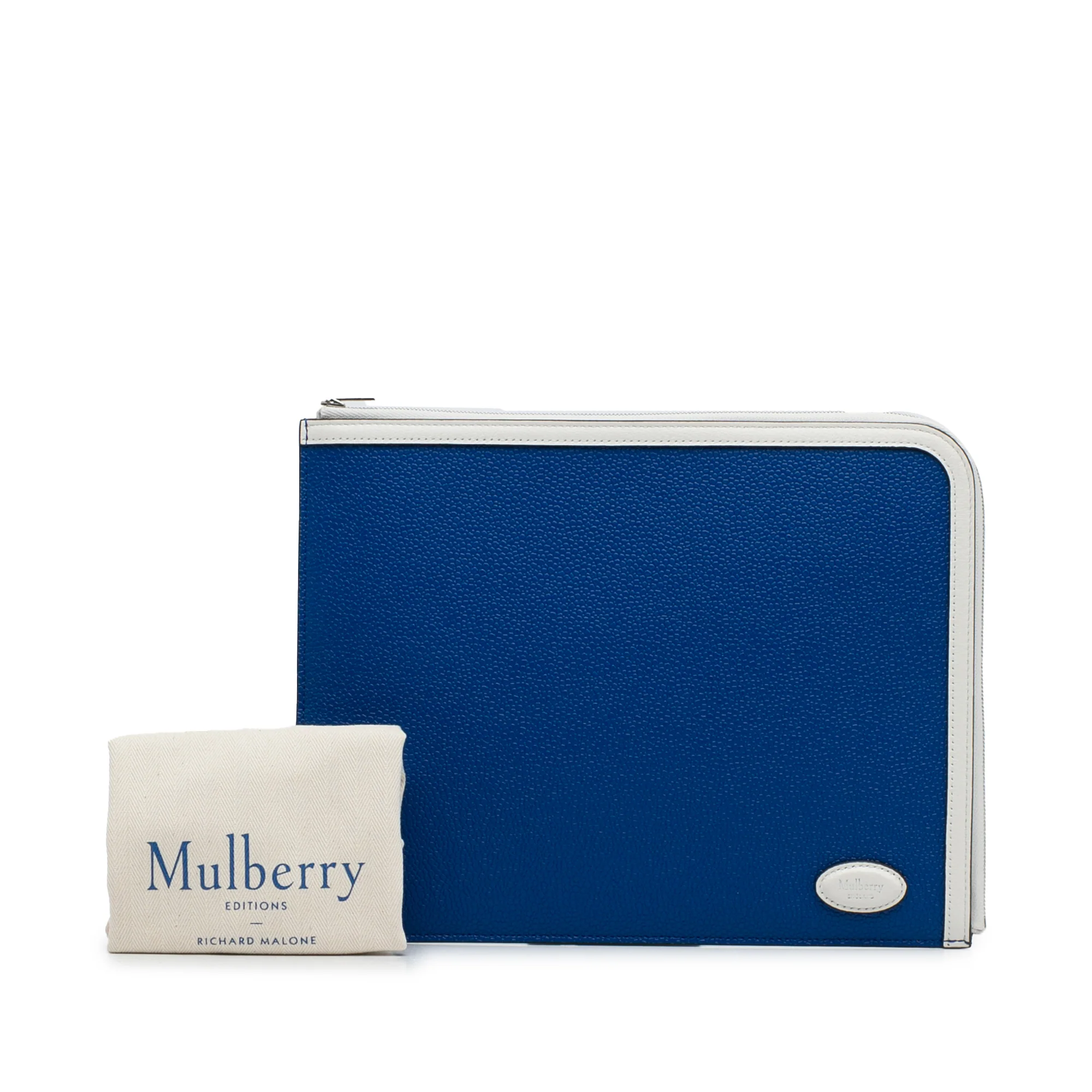 Mulberry | Pre-Owned X Richard Malone Zip Clutch | Blue - Image 7