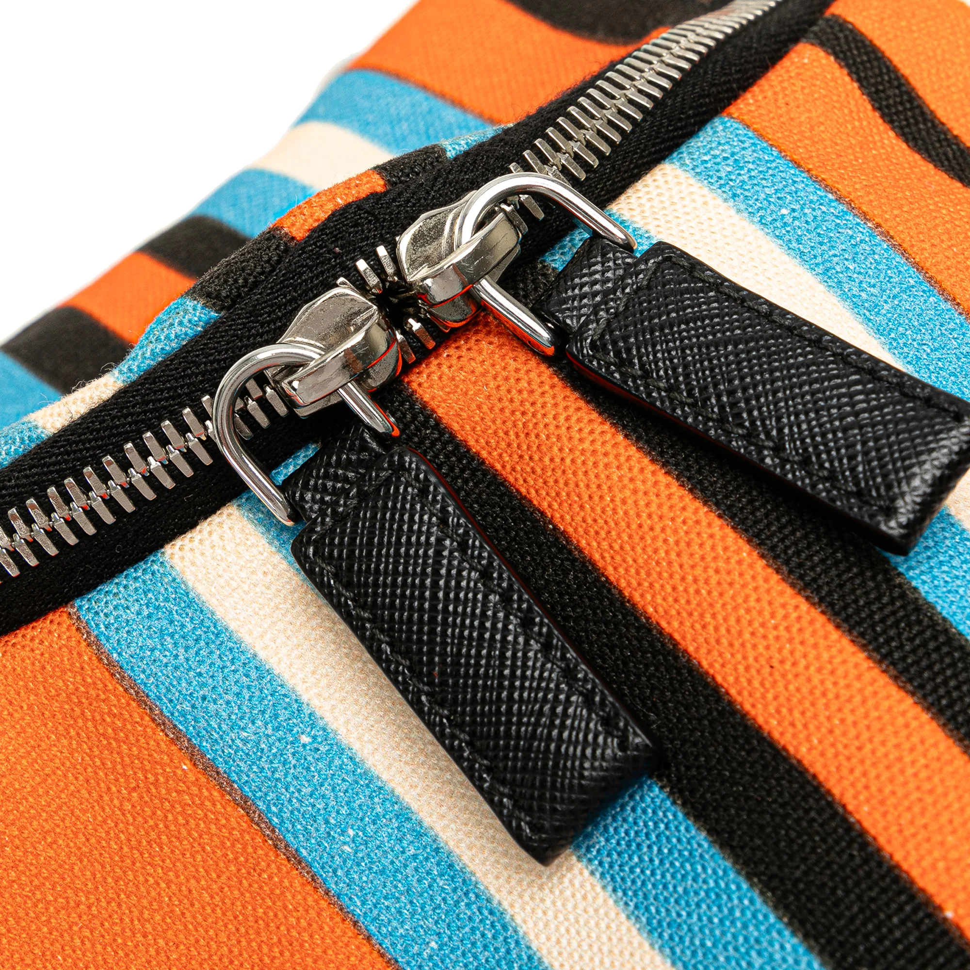 Prada | Pre-Owned Canvas Canapa Baiadera Crossbody | Orange - Image 11