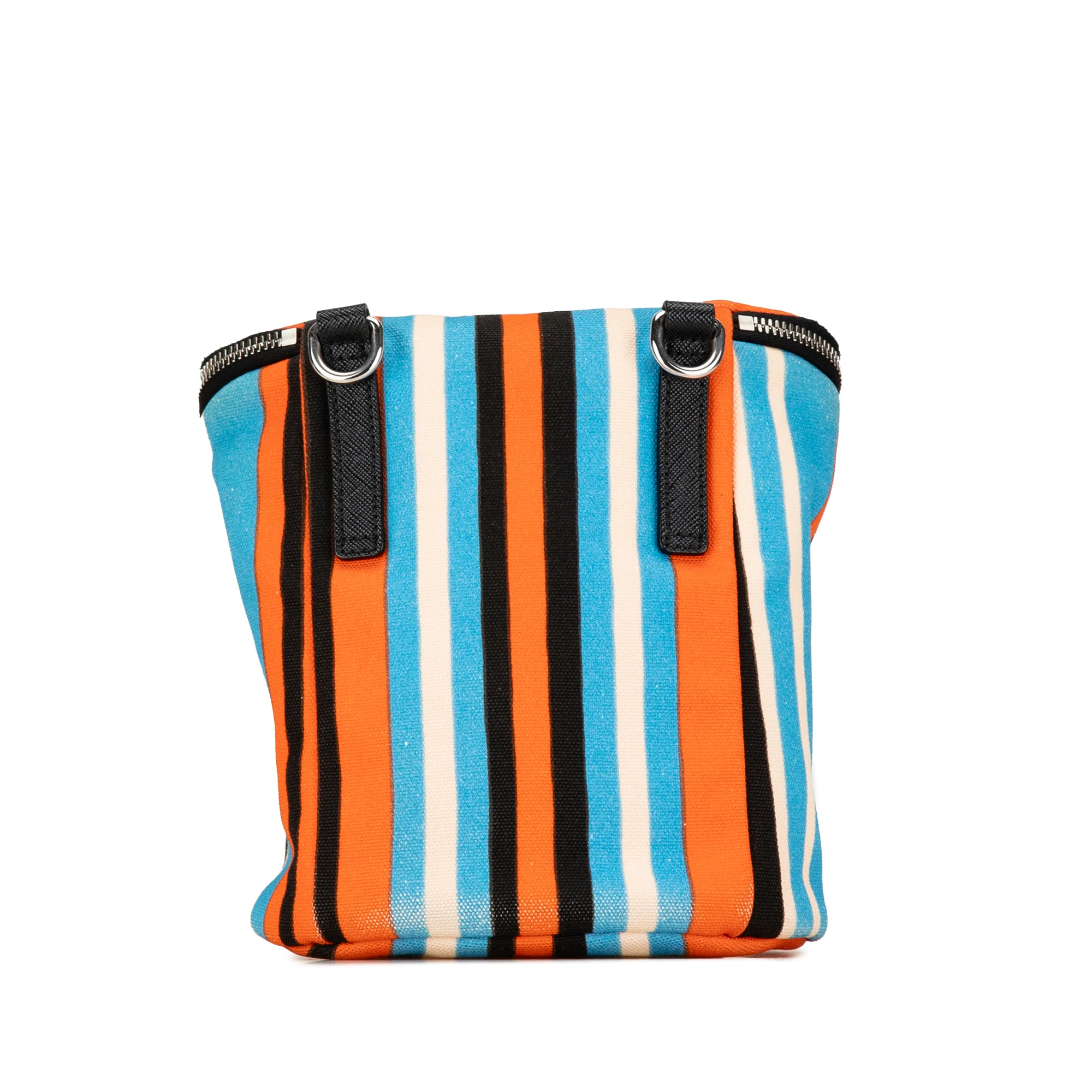Prada | Pre-Owned Canvas Canapa Baiadera Crossbody | Orange - Image 5