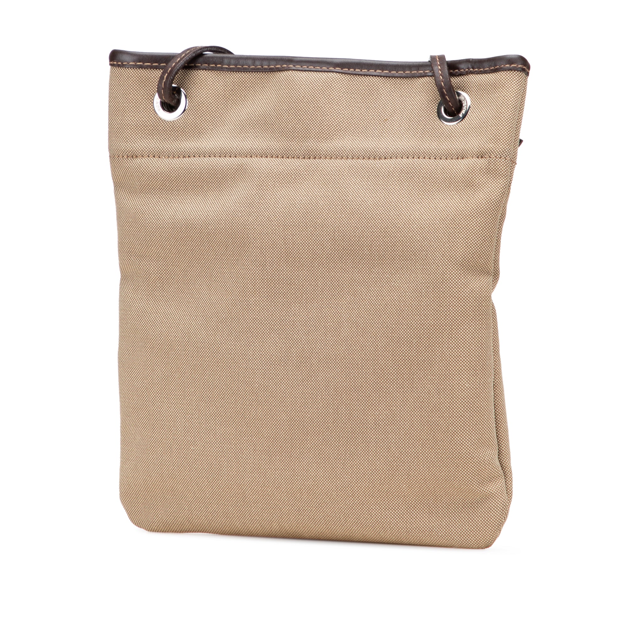 Prada | Pre-Owned Canvas Canapa Logo Crossbody | Beige - Image 5