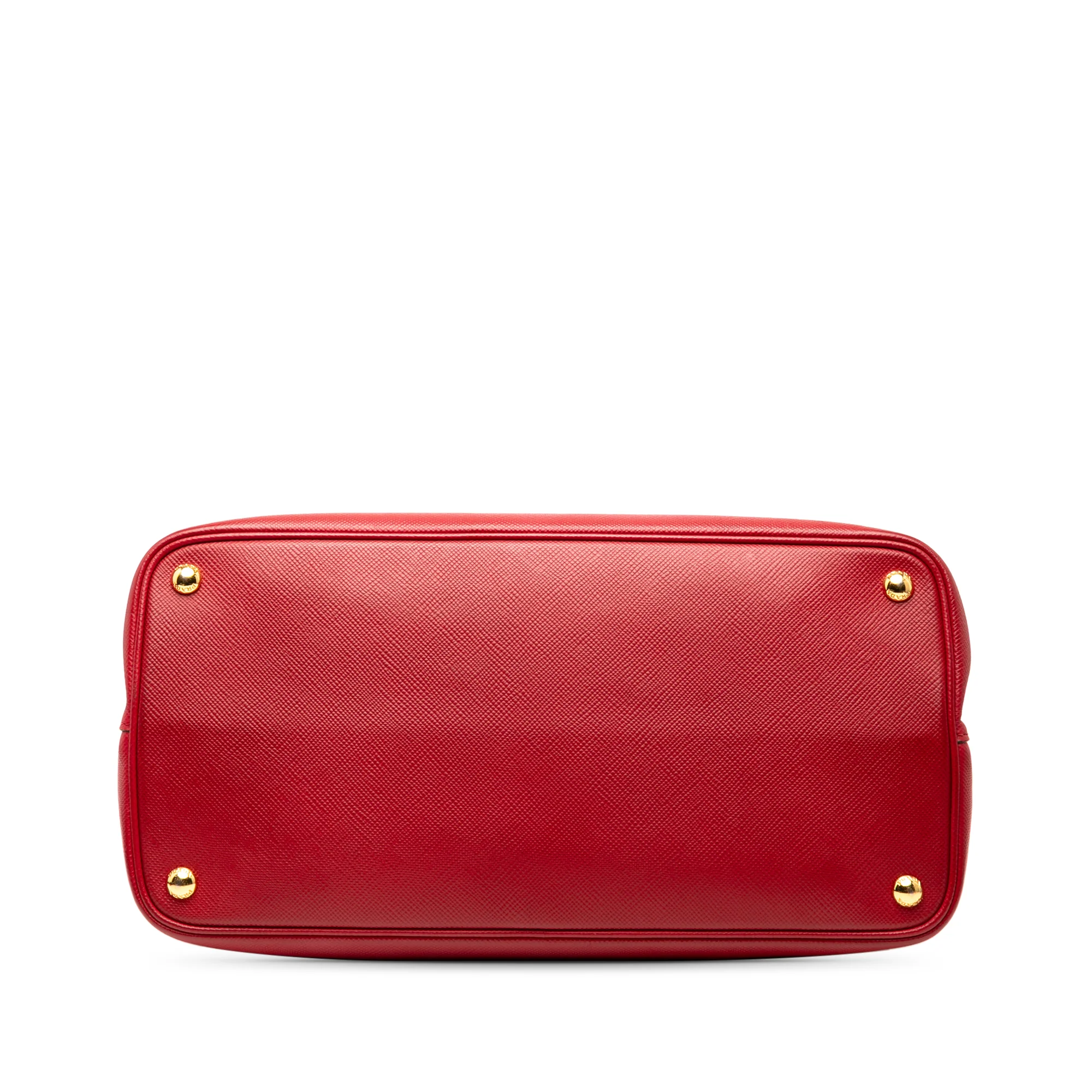 Prada | Pre-Owned Large Saffiano Cuir Double Satchel | Red - Image 3