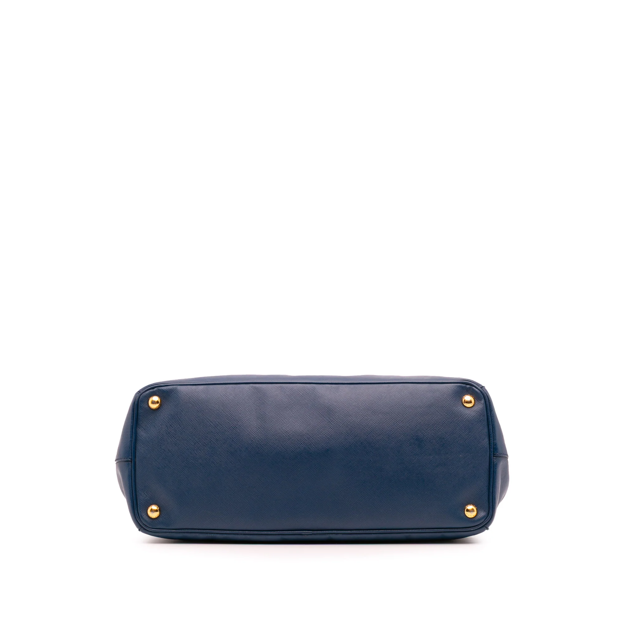 Prada | Pre-Owned Large Saffiano Lux Galleria Double Zip Tote | Blue - Image 7