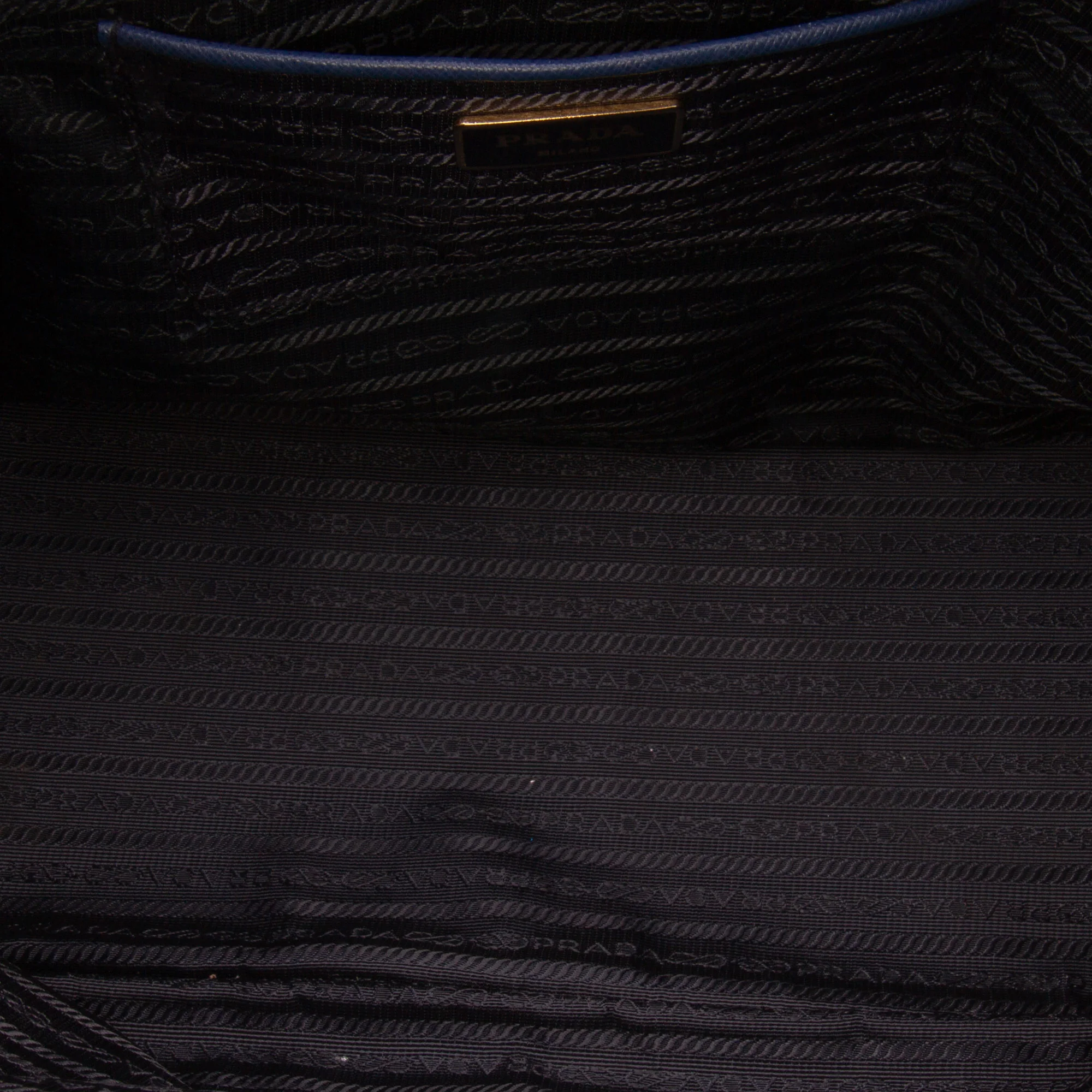 Prada | Pre-Owned Large Saffiano Lux Galleria Double Zip Tote | Blue - Image 8