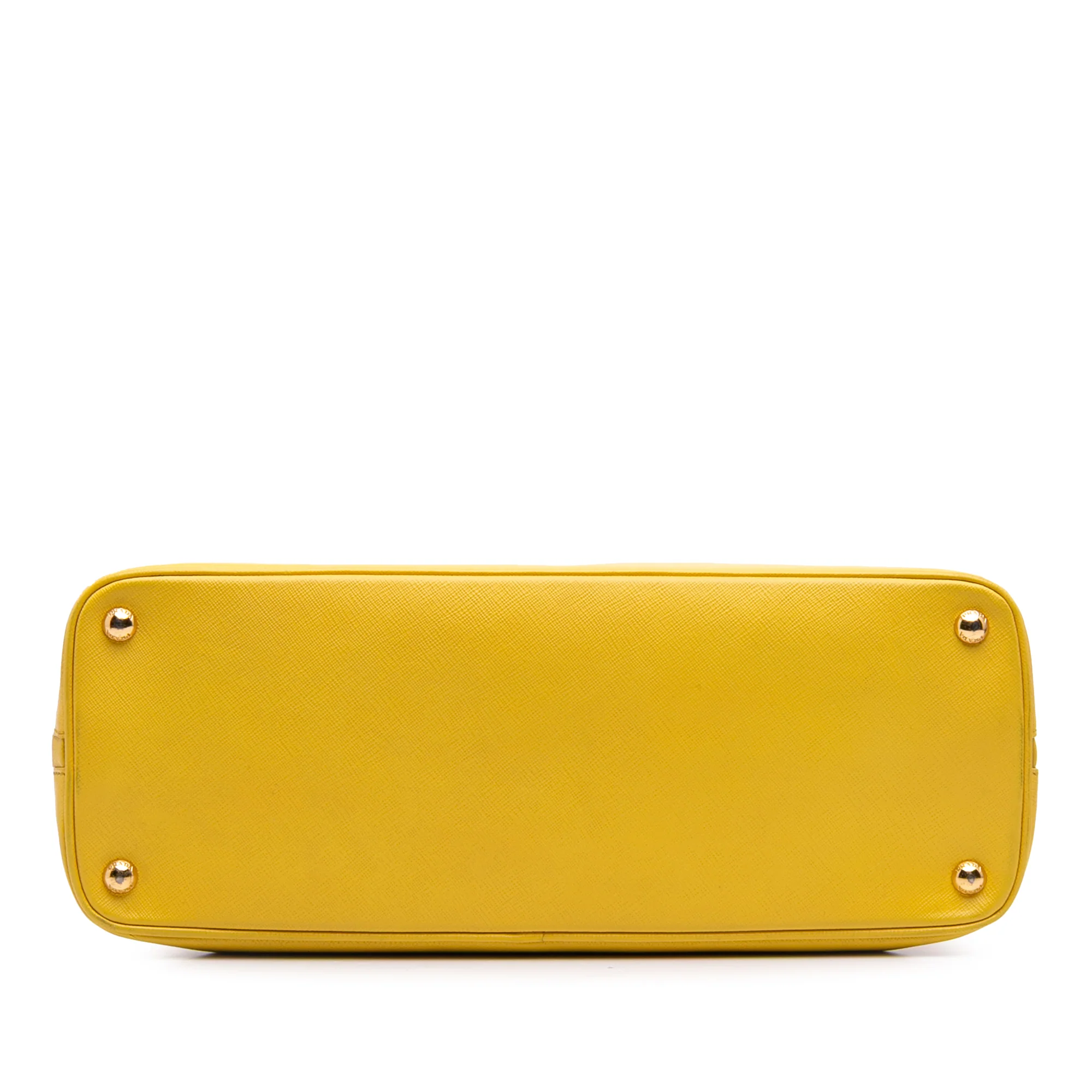 Prada | Pre-Owned Large Saffiano Lux Promenade Satchel | Yellow - Image 6