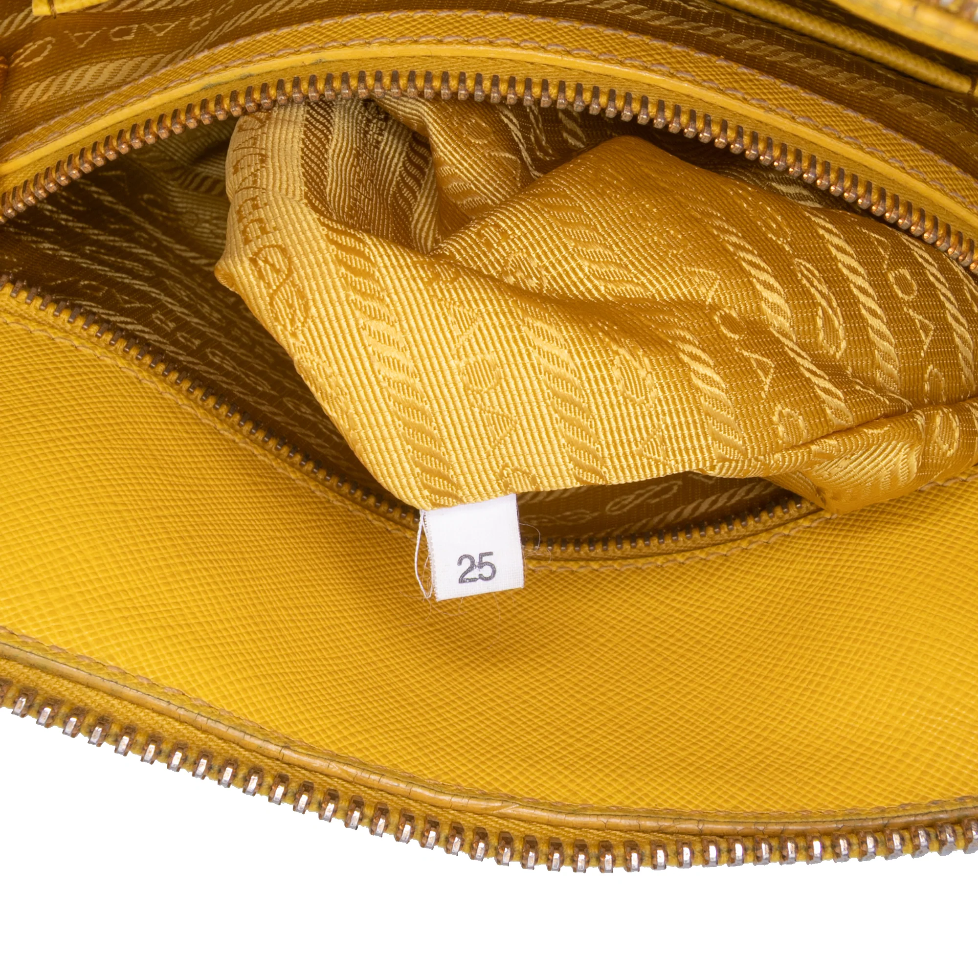 Prada | Pre-Owned Large Saffiano Lux Promenade Satchel | Yellow - Image 9