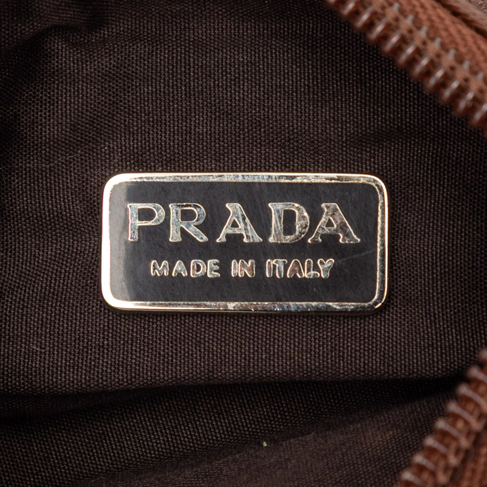 Prada | Pre-Owned Mini Leather Lattice Tote | Brown - Image 5