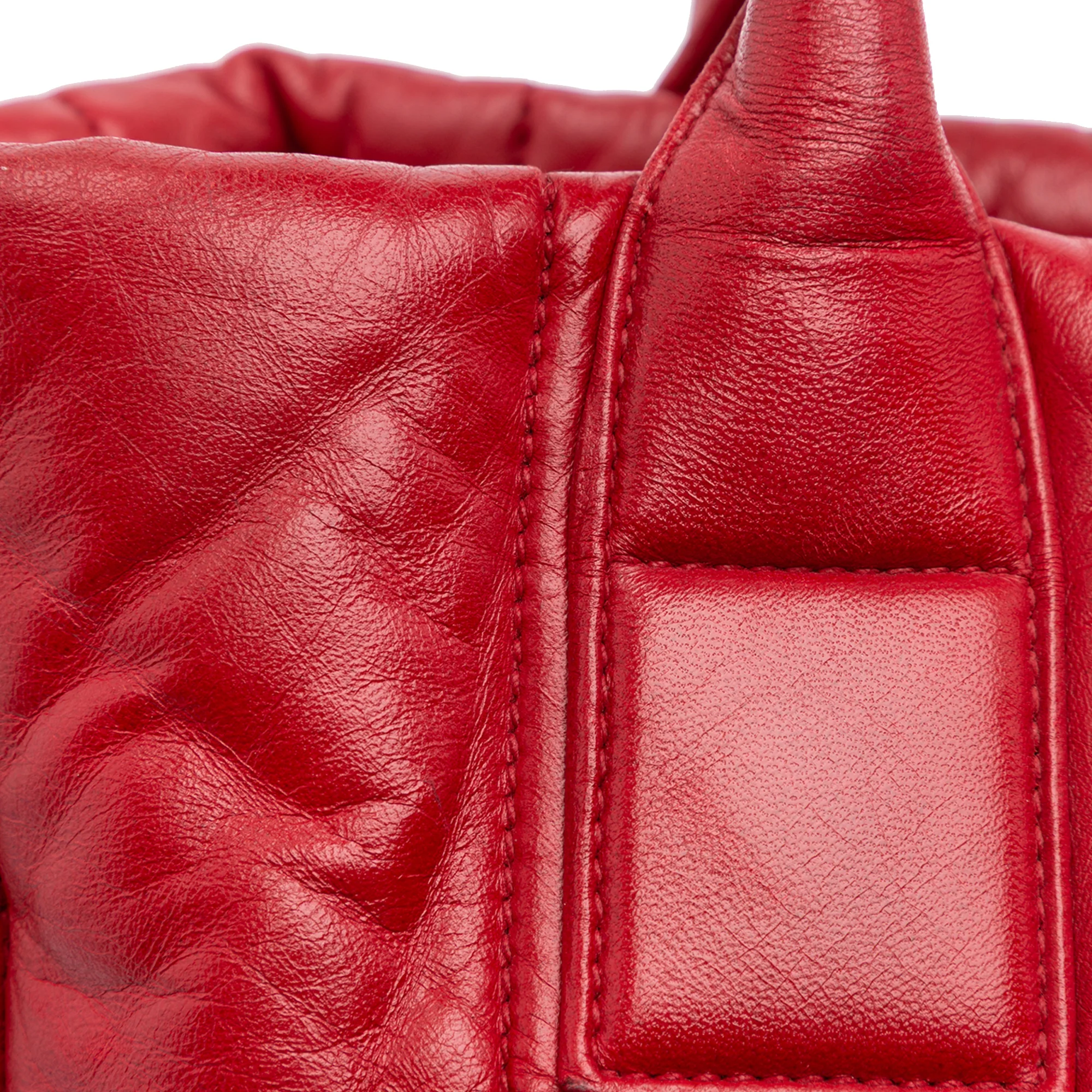 Prada | Pre-Owned Nappa Bomber Satchel | Red - Image 9