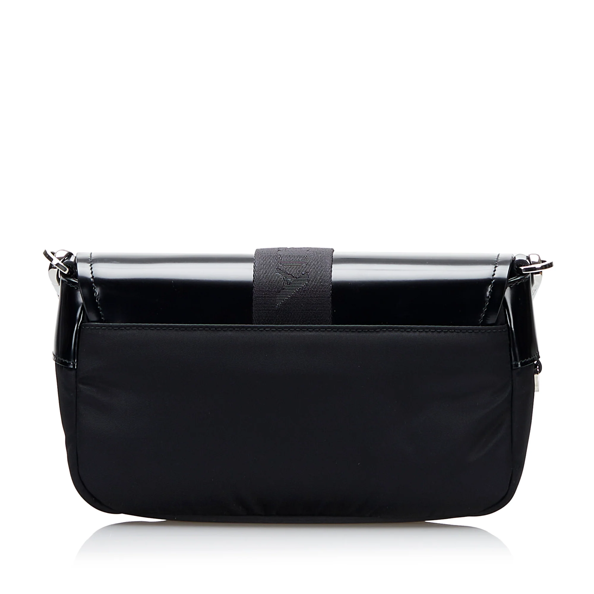 Prada | Pre-Owned Re-Nylon & Spazzolato Pocket Crossbody | Black - Image 13