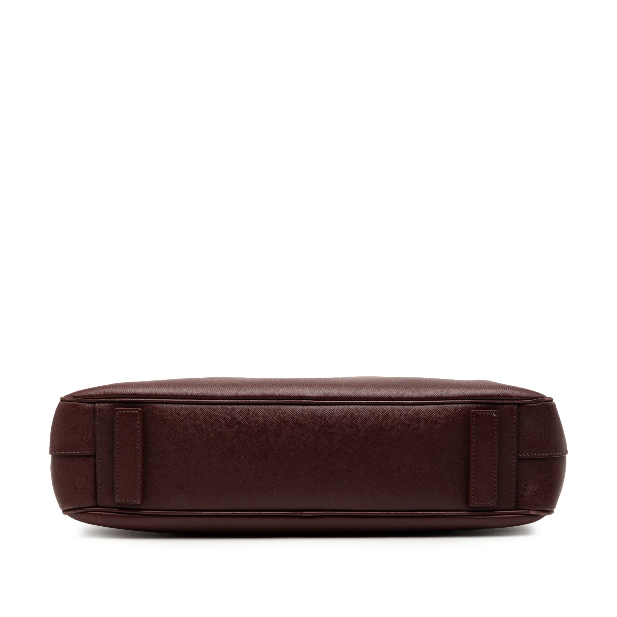 Prada | Pre-Owned Saffiano Business Bag | Red/Burgundy - Image 3