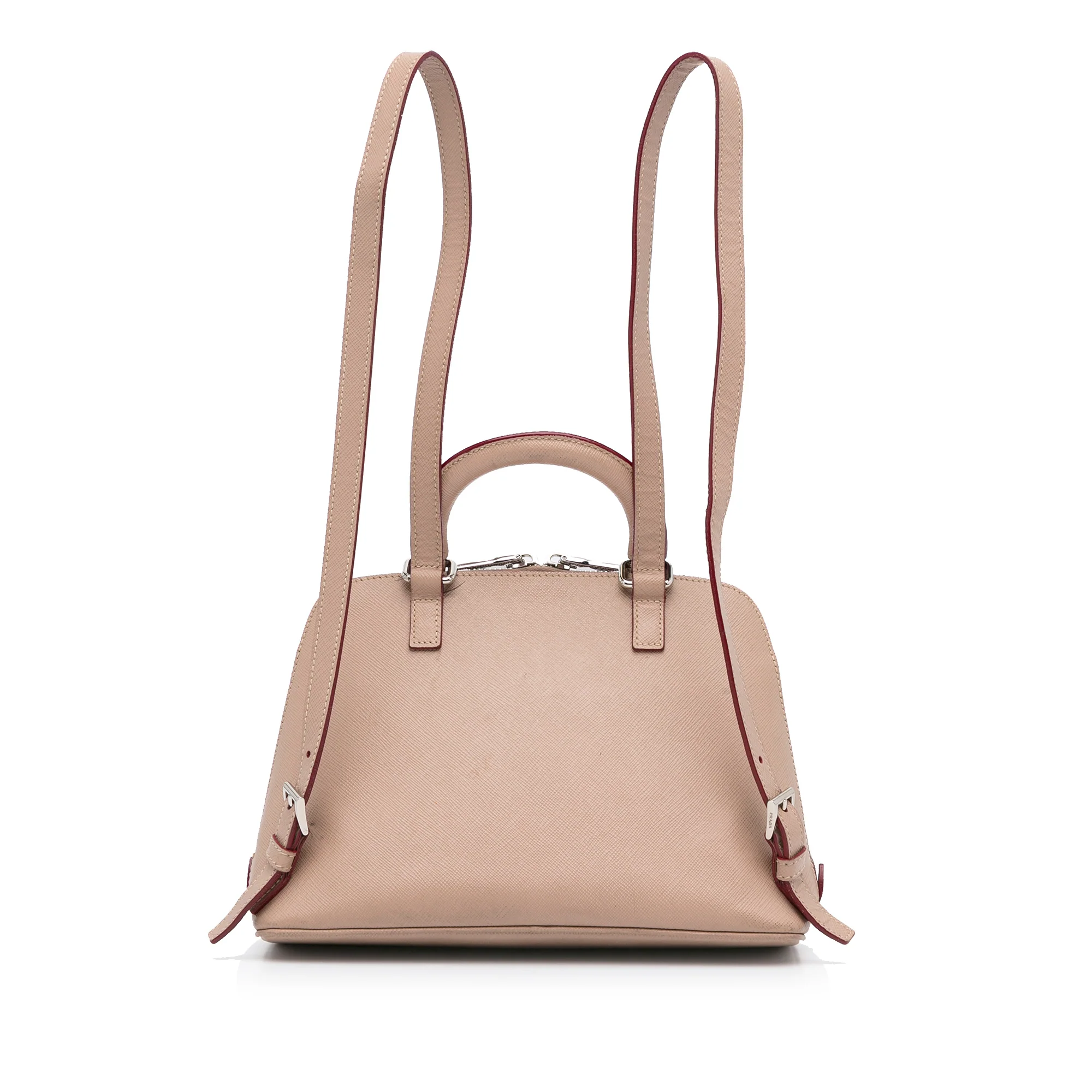 Prada | Pre-Owned Saffiano Lux Promenade Backpack | Brown/Nude - Image 5