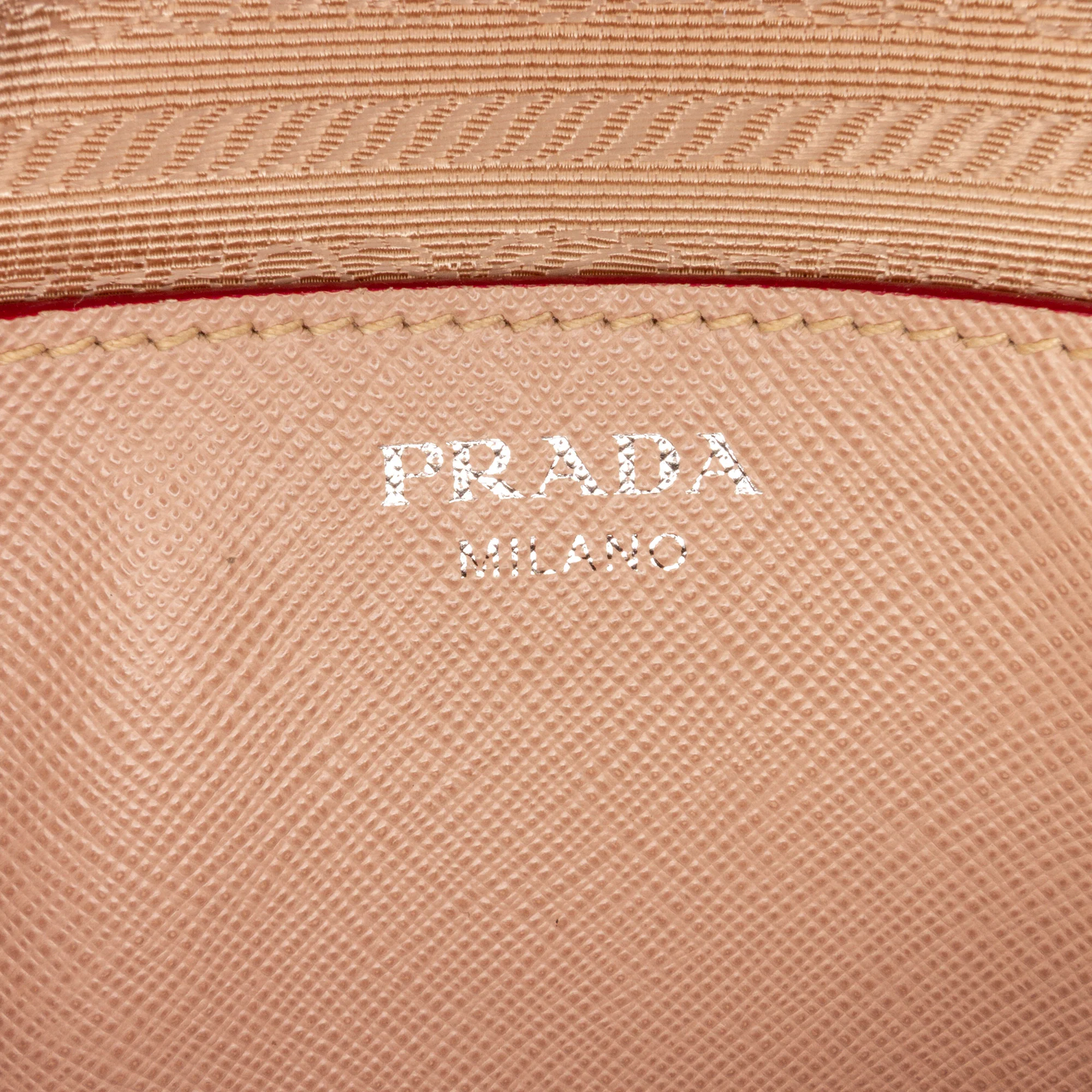 Prada | Pre-Owned Saffiano Lux Promenade Backpack | Brown/Nude - Image 8