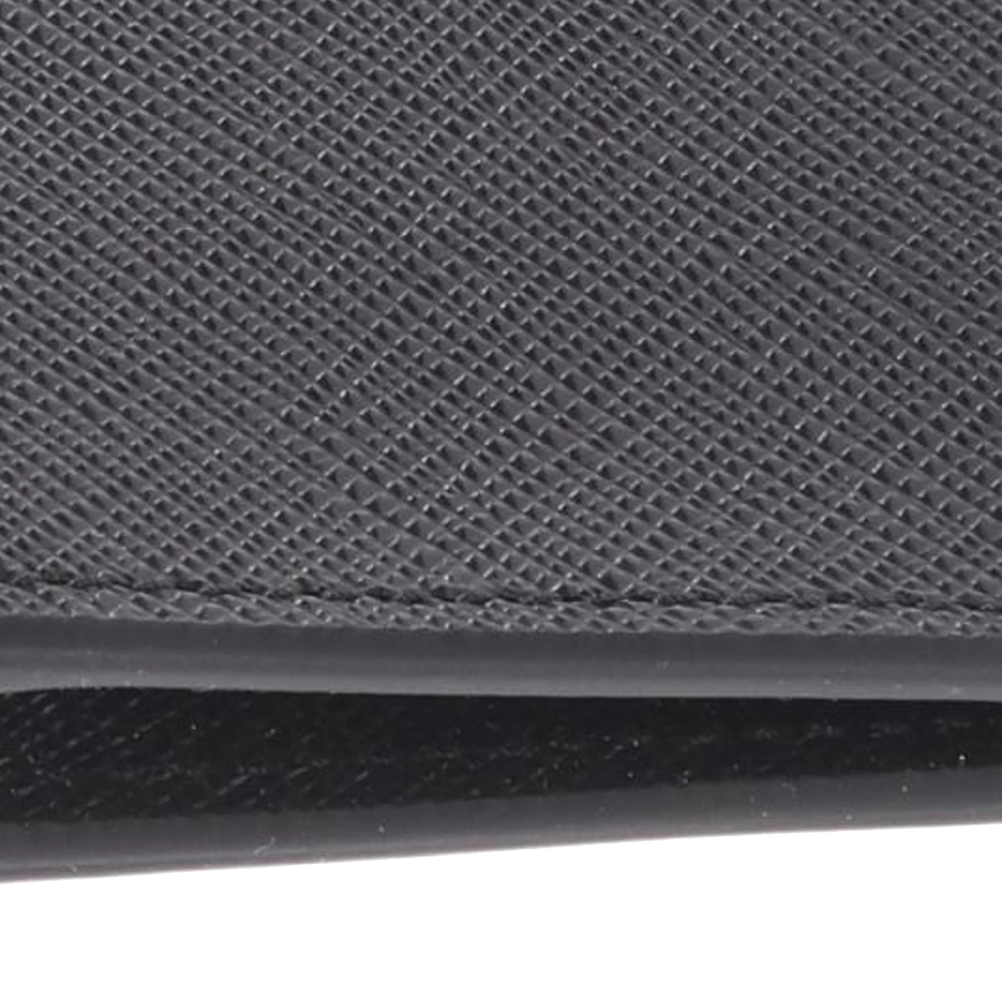 Prada | Pre-Owned Saffiano Triangle Logo Coin Pouch | Black - Image 9