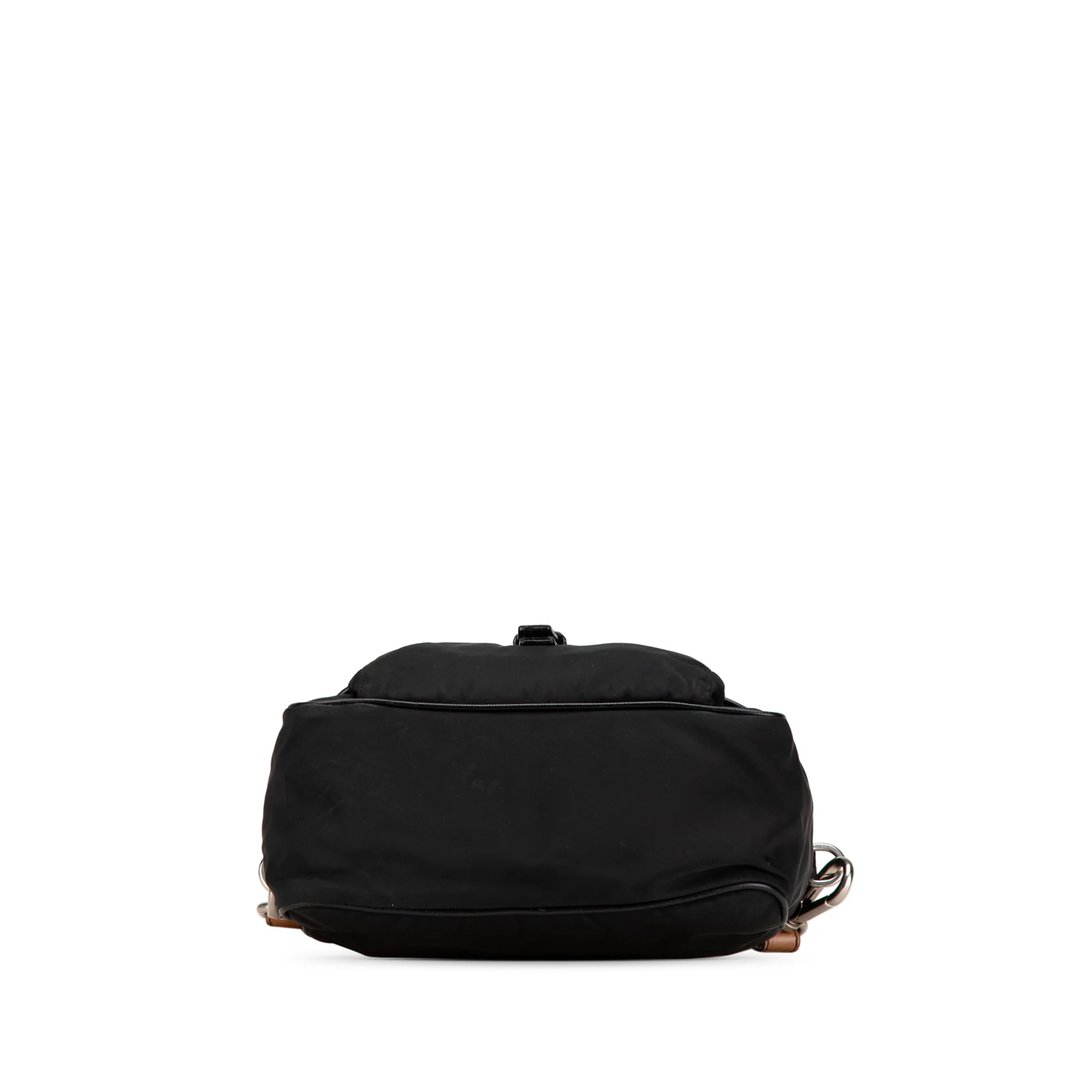 Prada | Pre-Owned Saffiano Trimmed Tessuto Shoulder Bag | Black - Image 4