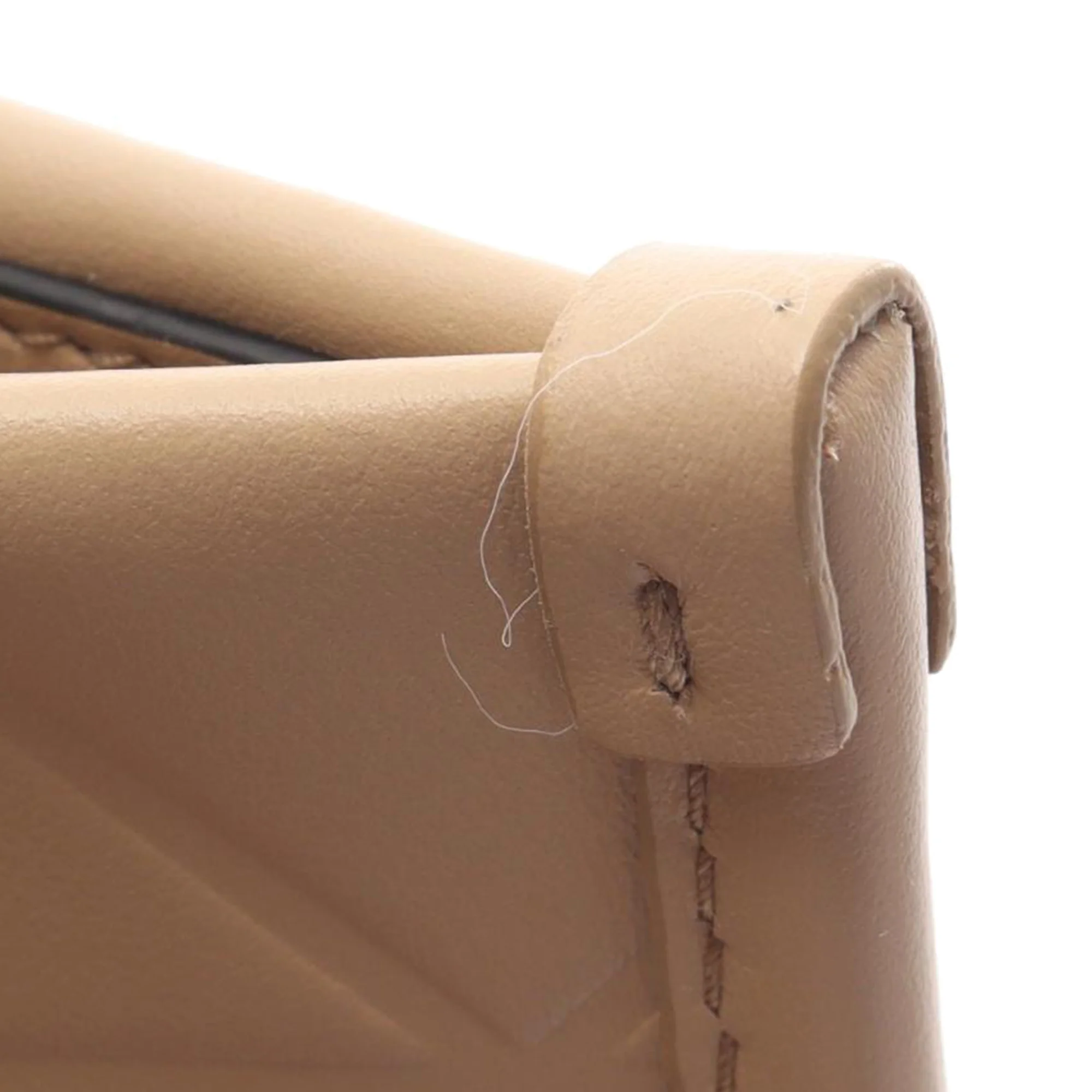 Prada | Pre-Owned Small Soft Calf Symbole Satchel | Beige - Image 7
