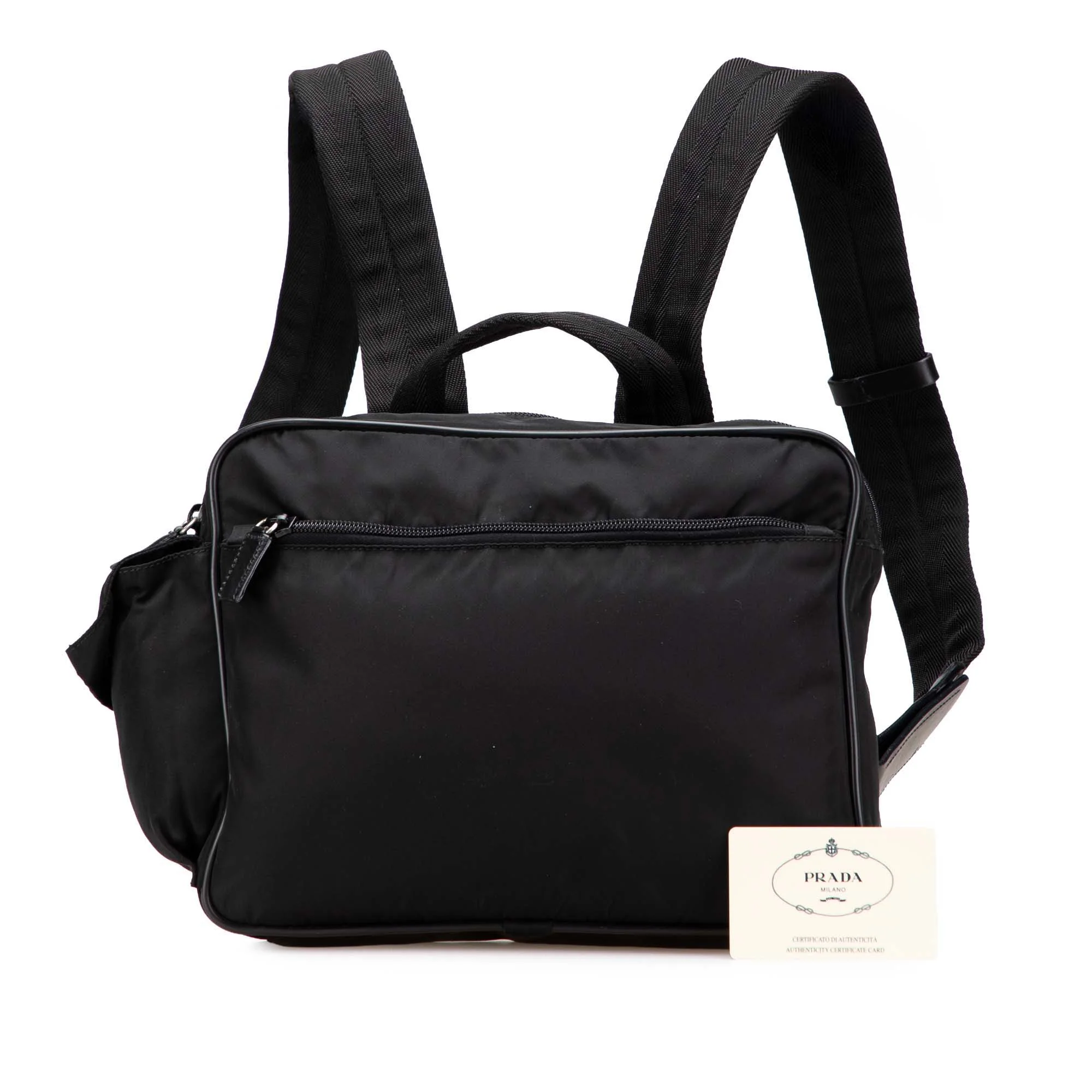 Prada | Pre-Owned Tessuto Backpack - I | Black - Image 6