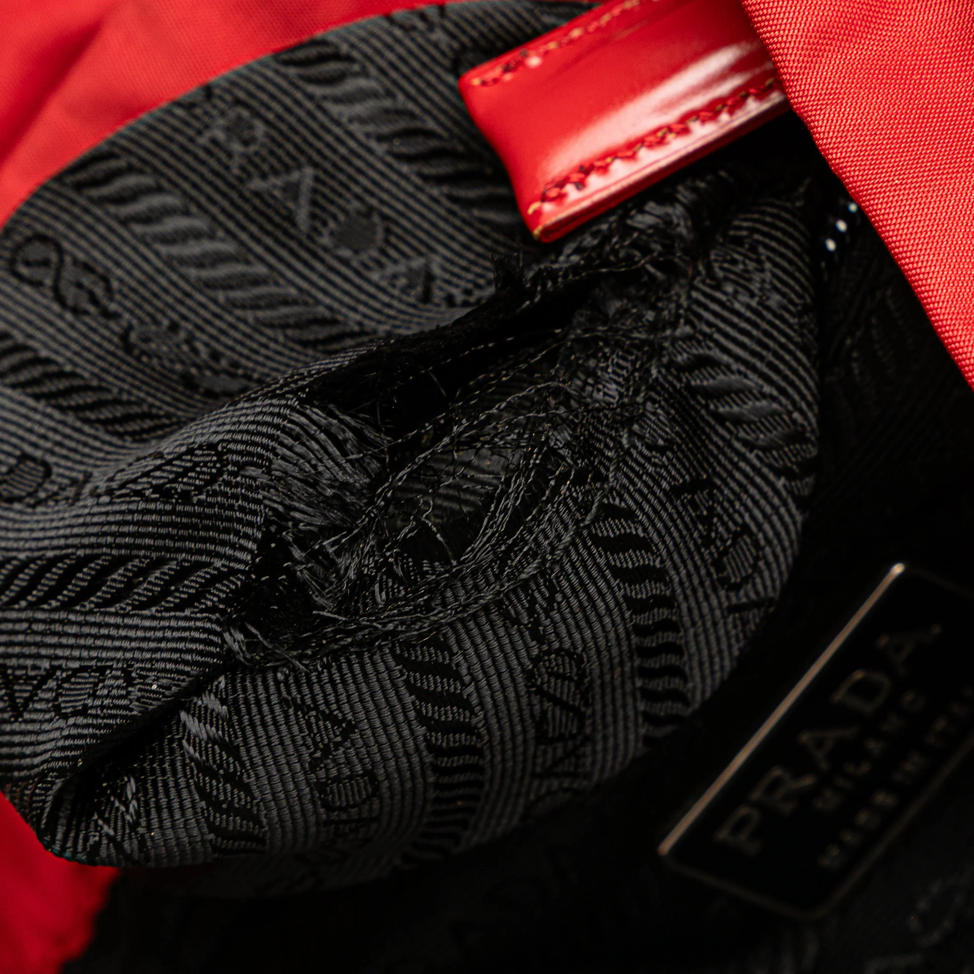 Prada | Pre-Owned Tessuto Backpack | Red - Image 12