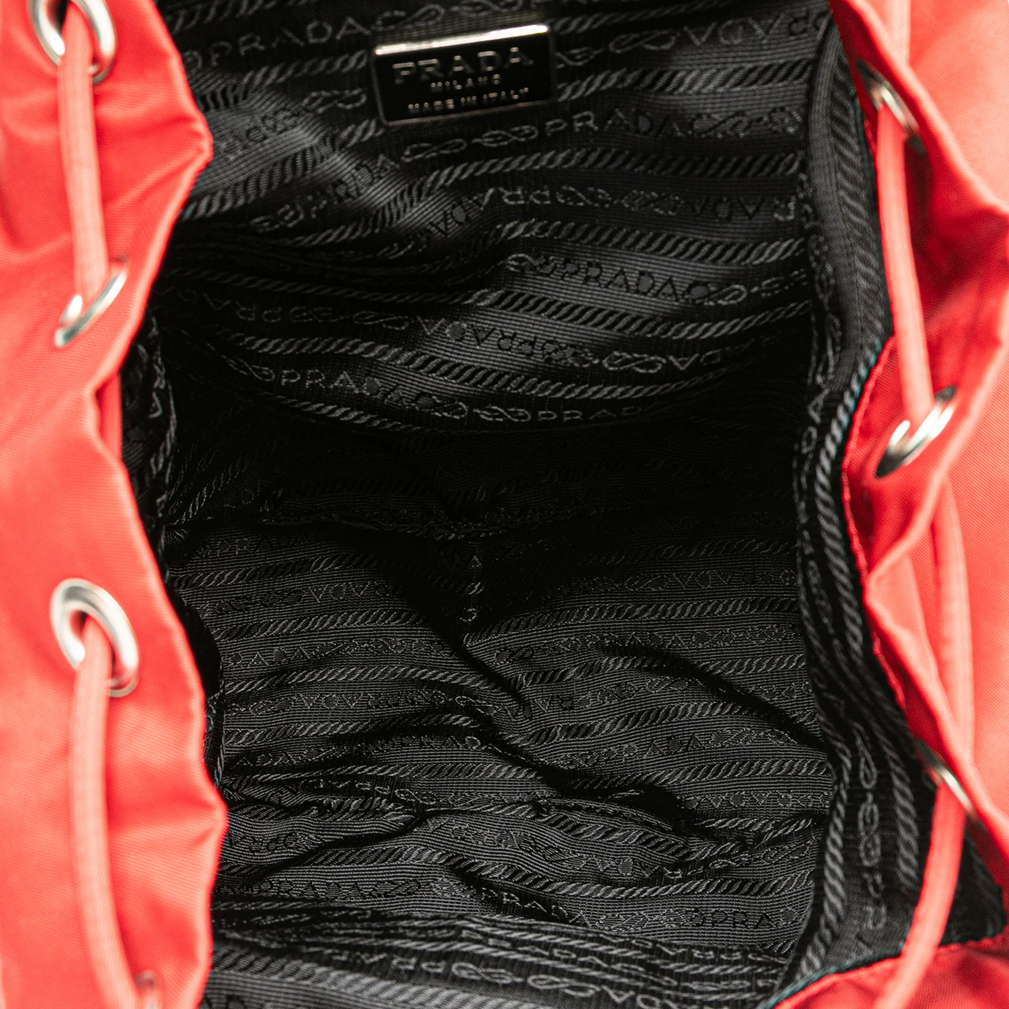 Prada | Pre-Owned Tessuto Backpack | Red - Image 7
