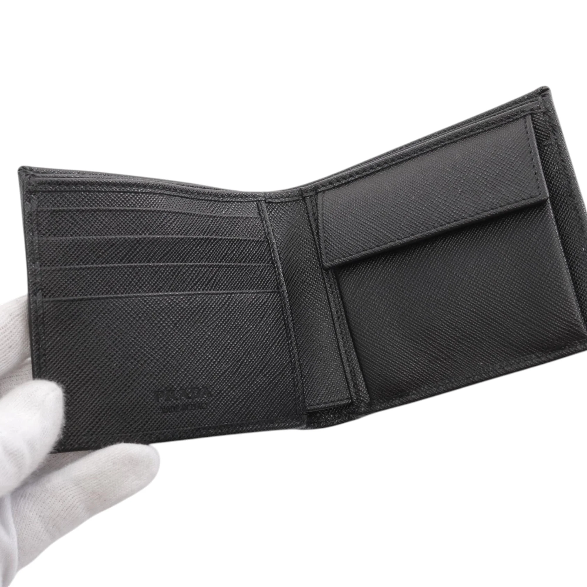 Prada | Pre-Owned Tessuto Bifold Wallet | Black - Image 3