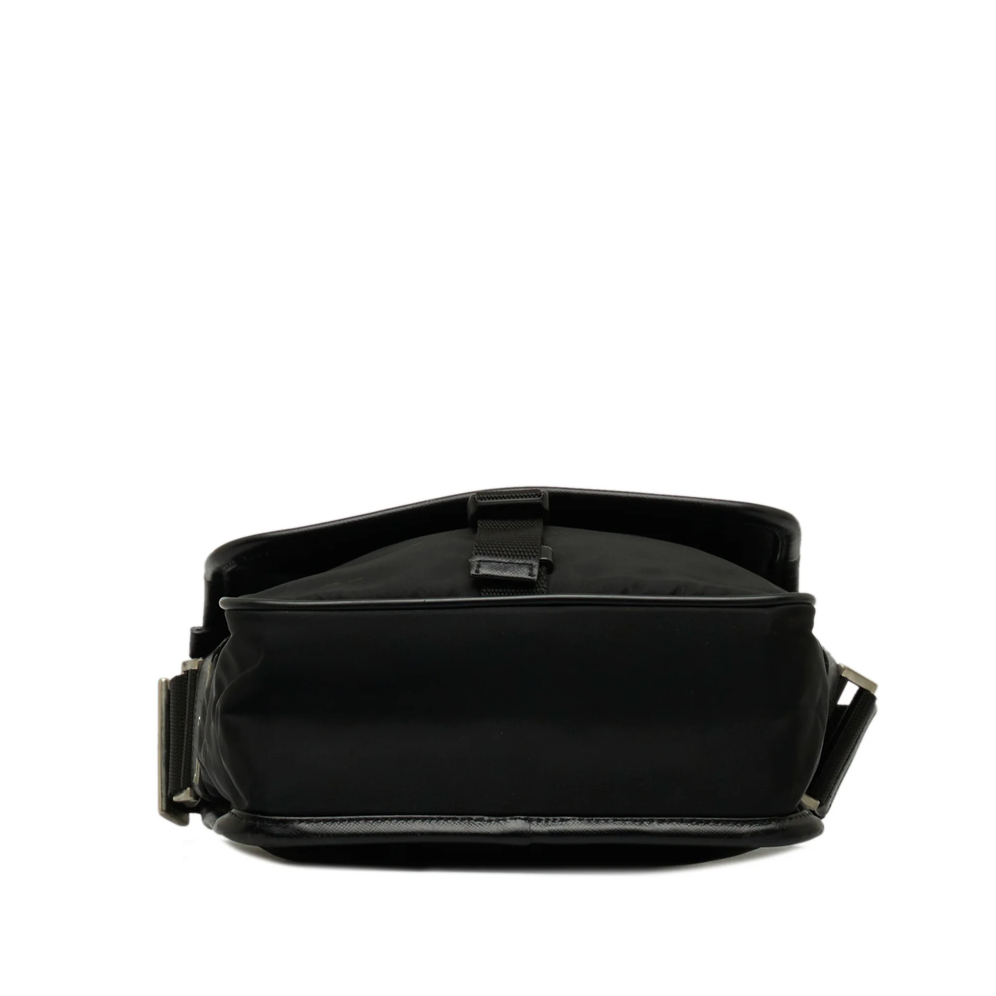 Prada | Pre-Owned Tessuto Buckle Messenger Bag - II | Black - Image 4