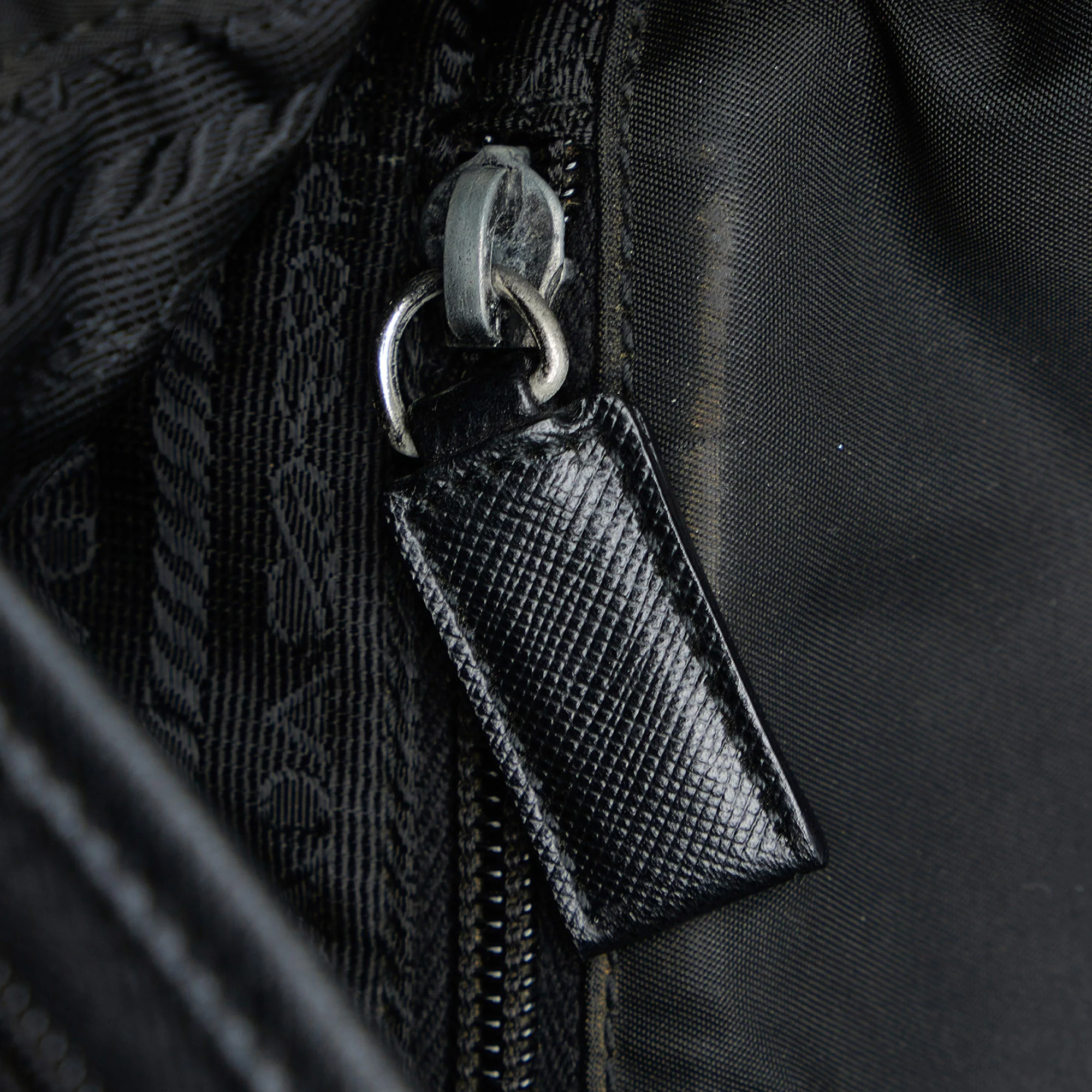 Prada | Pre-Owned Tessuto Buckle Messenger Bag - III | Black - Image 19