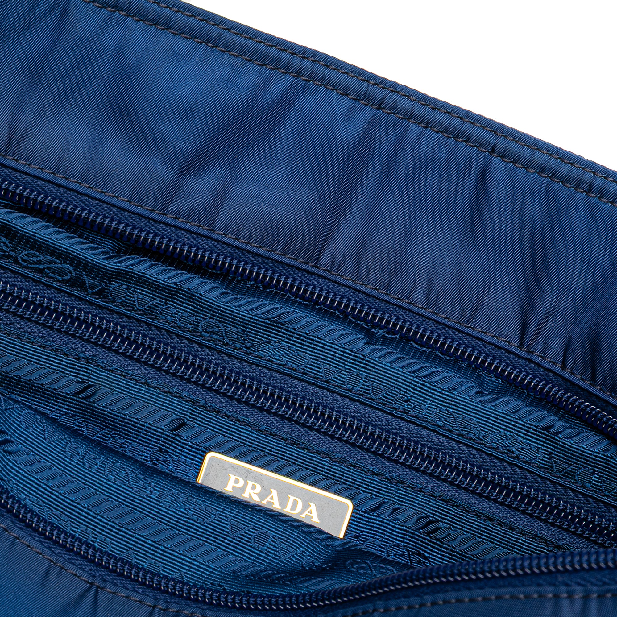 Prada | Pre-Owned Tessuto Satchel | Blue - Image 13