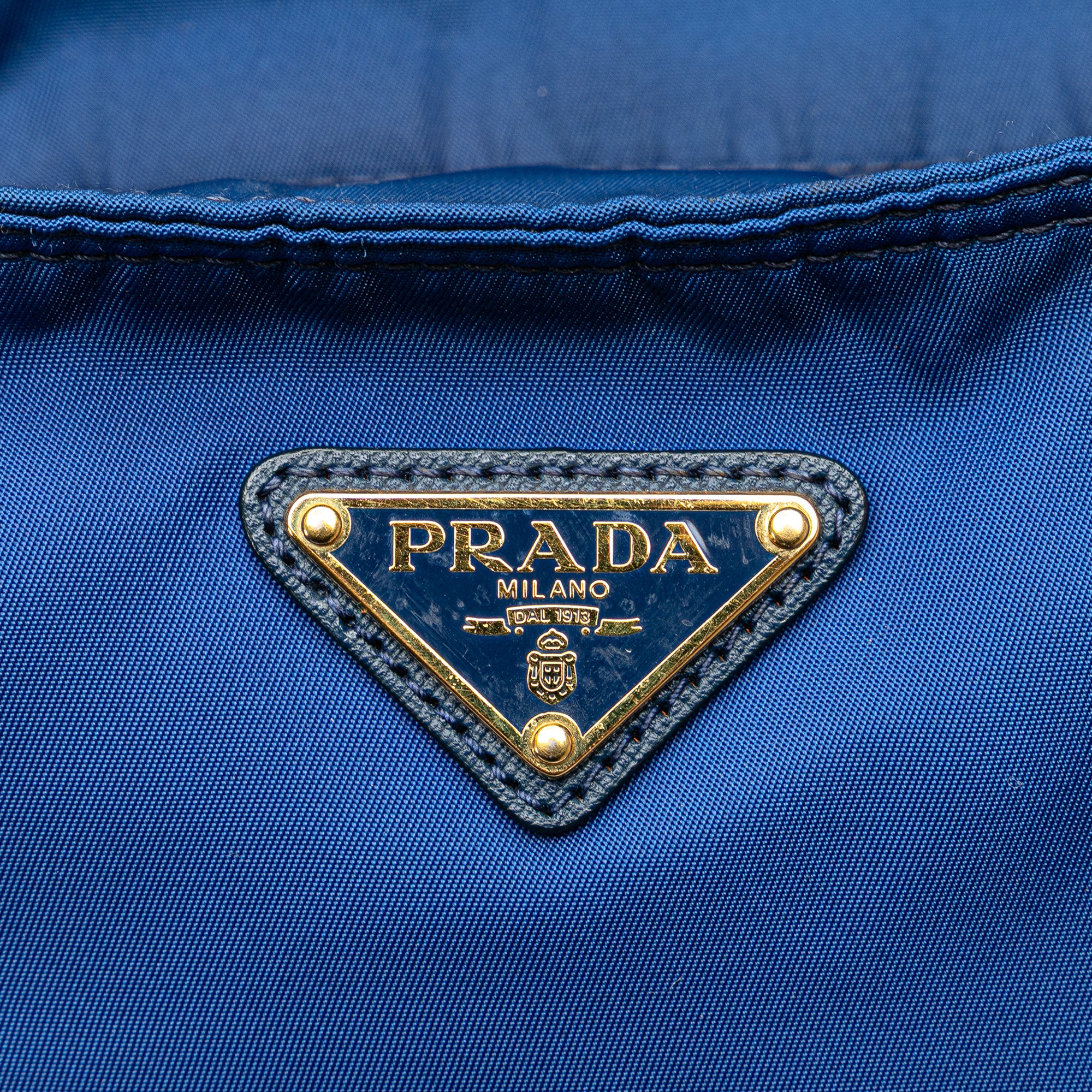 Prada | Pre-Owned Tessuto Satchel | Blue - Image 3