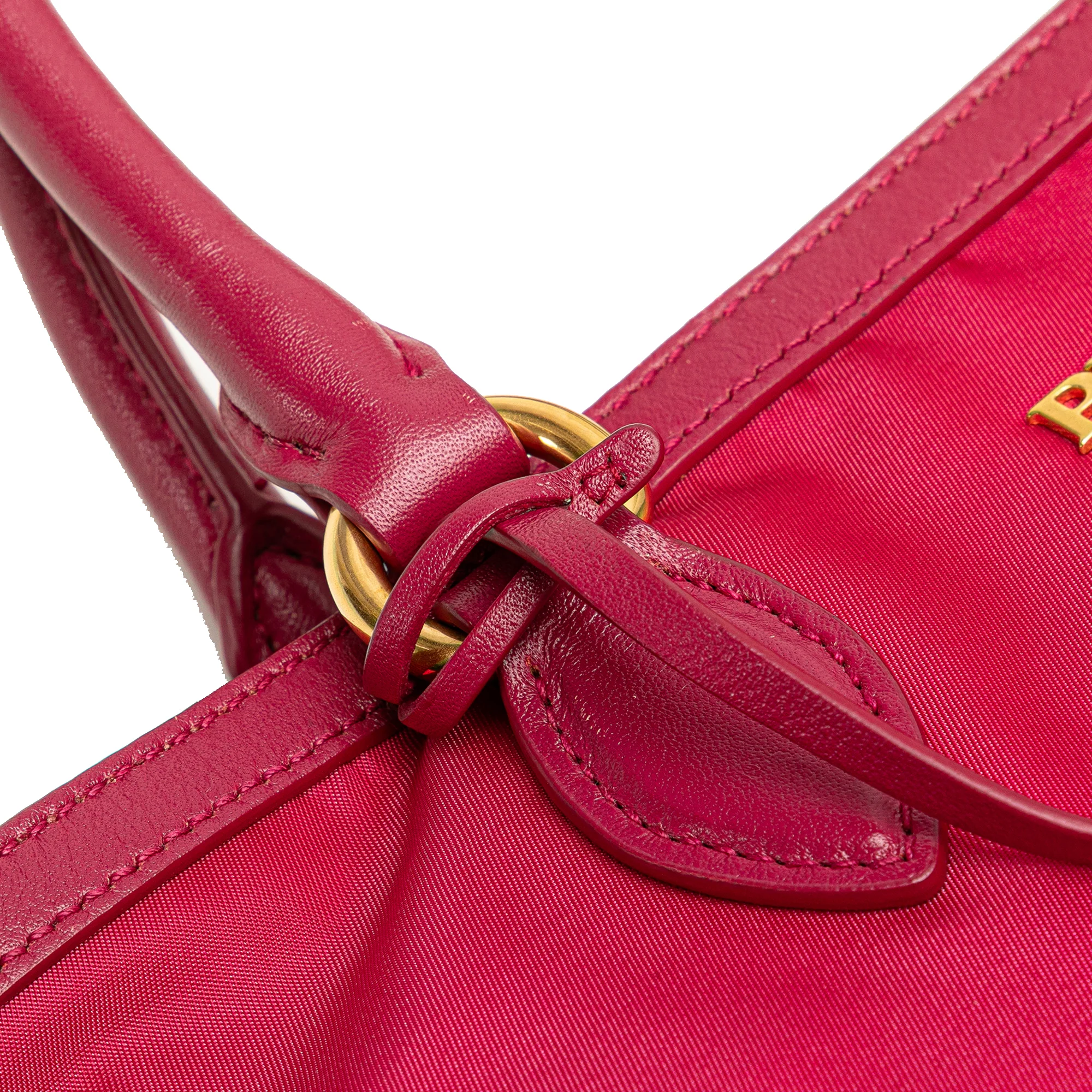 Prada | Pre-Owned Tessuto Satchel | Pink/Hot Pink - Image 2