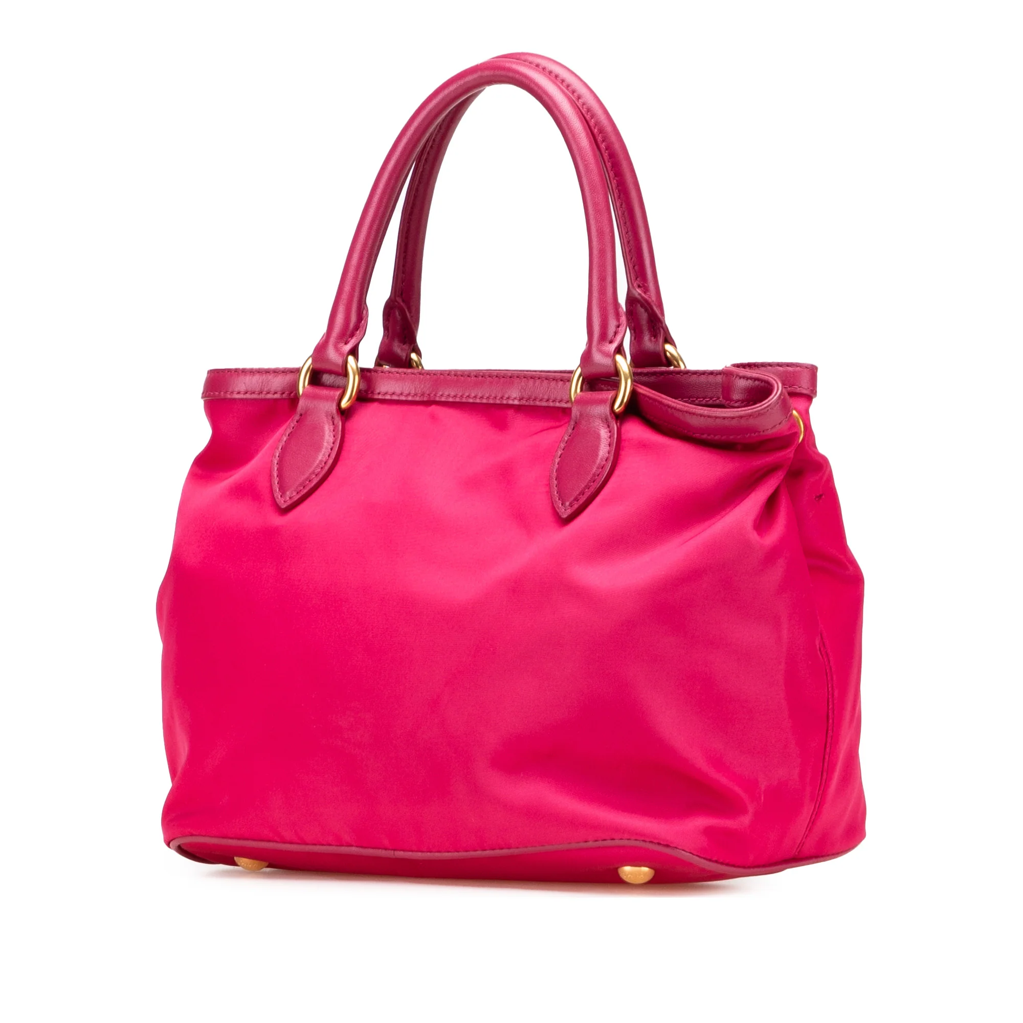 Prada | Pre-Owned Tessuto Satchel | Pink/Hot Pink - Image 6