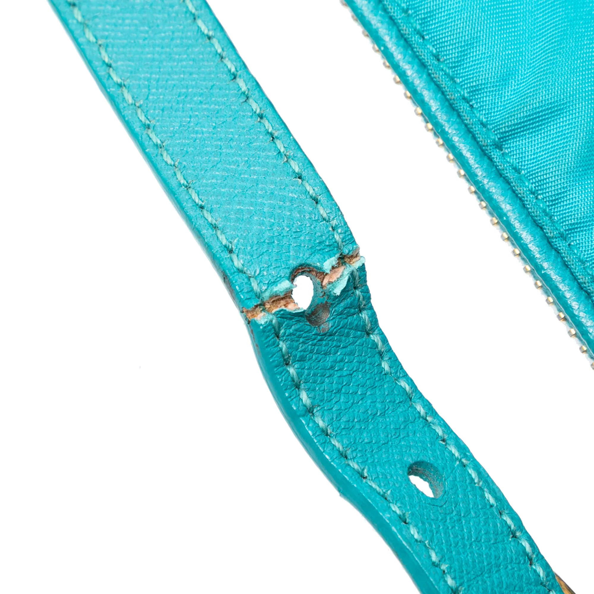 Prada | Pre-Owned Tessuto Shoulder Bag | Blue/Turquoise - Image 6