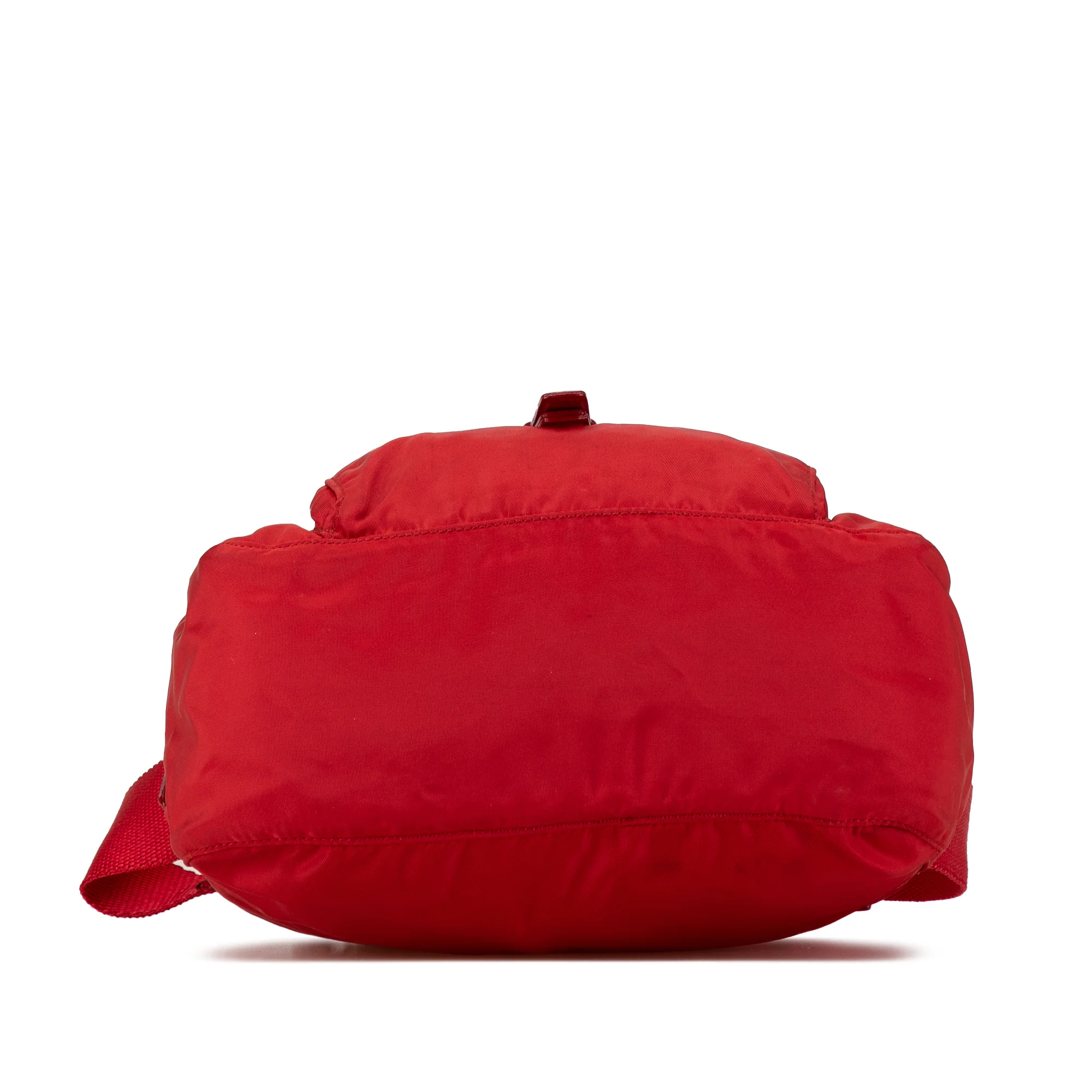 Prada | Pre-Owned Tessuto Zip Buckle Messenger Bag | Red - Image 3